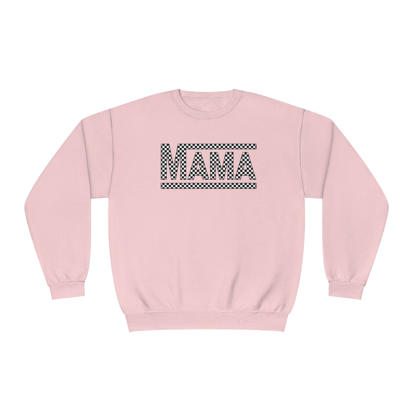 MAMA black and white checkered Unisex NuBlend® Crewneck Sweatshirt