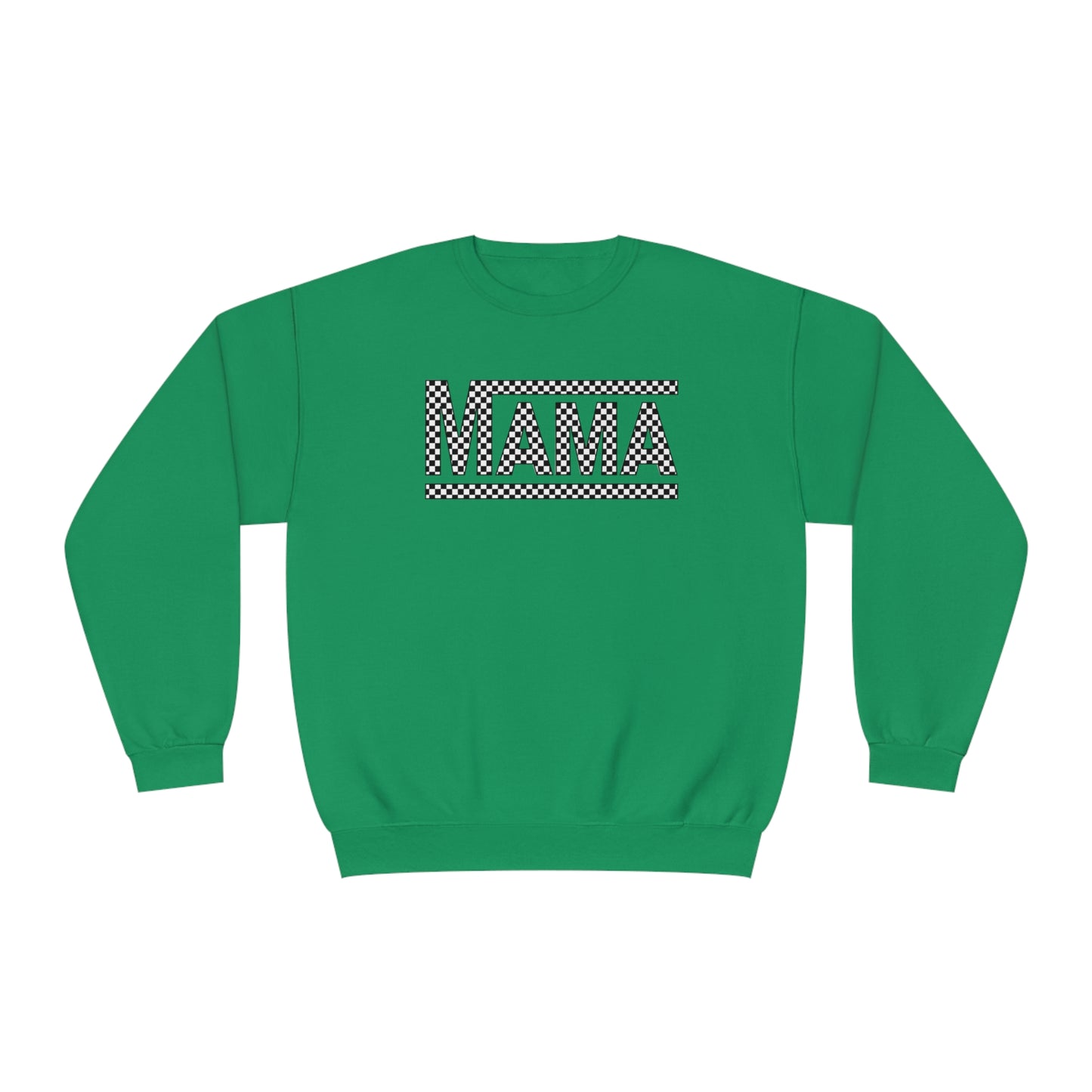 MAMA black and white checkered Unisex NuBlend® Crewneck Sweatshirt