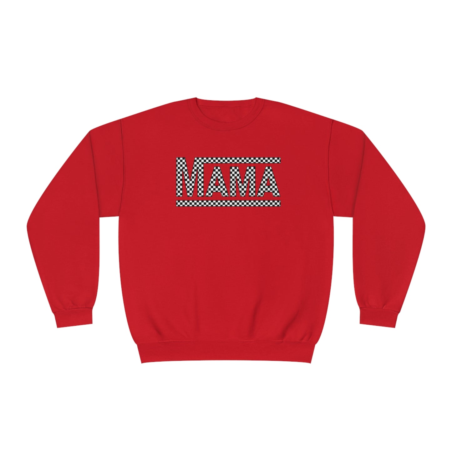 MAMA black and white checkered Unisex NuBlend® Crewneck Sweatshirt
