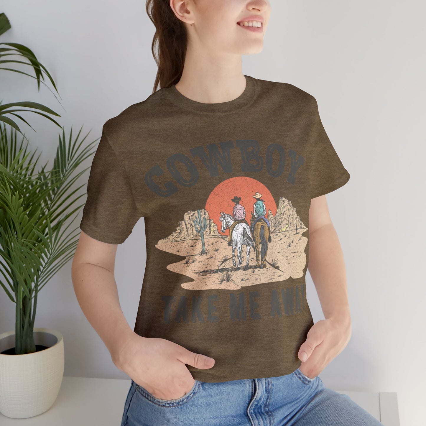 COWBOY desert horse COWGIRL Unisex Jersey Short Sleeve Tee t-shirt tshirt