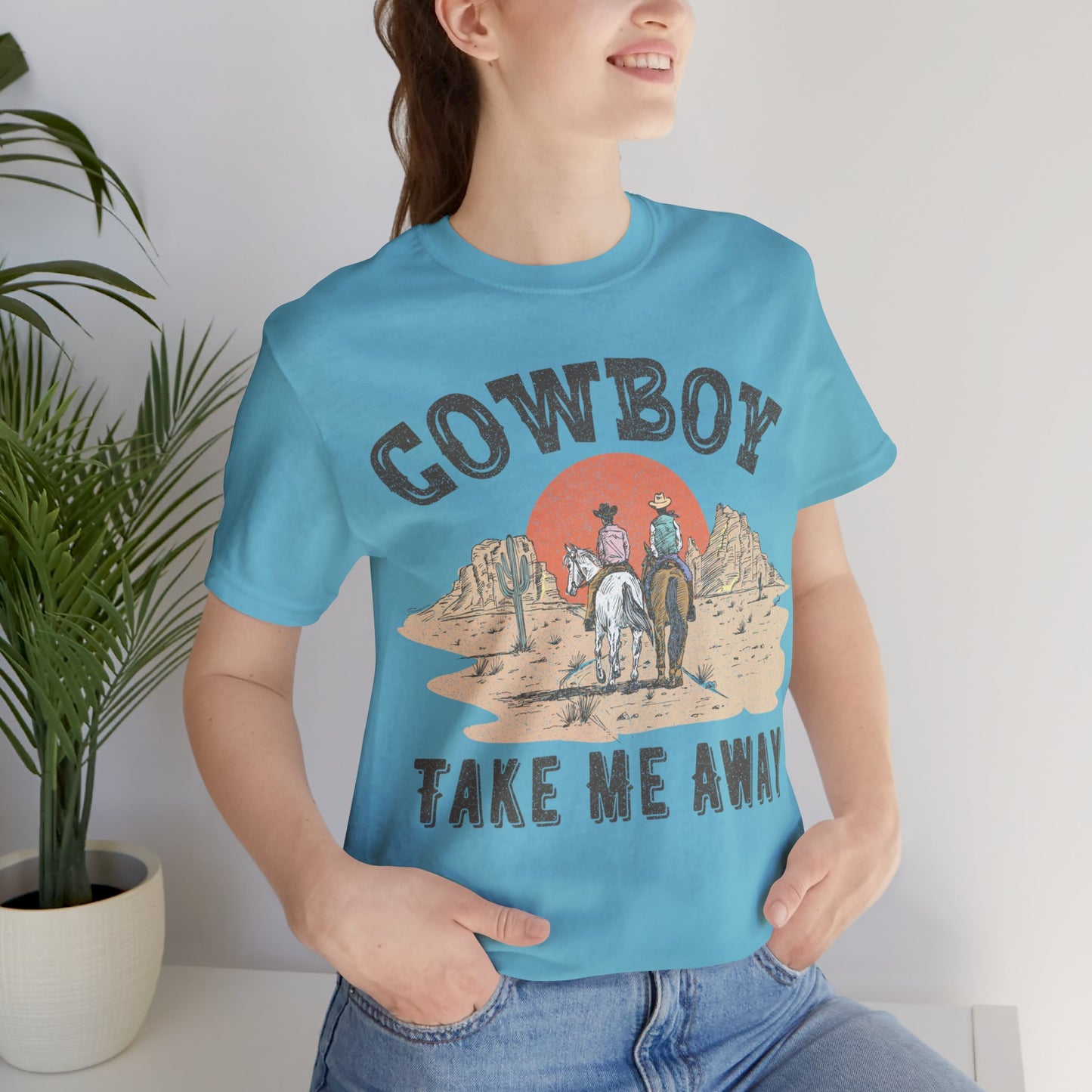 COWBOY desert horse COWGIRL Unisex Jersey Short Sleeve Tee t-shirt tshirt