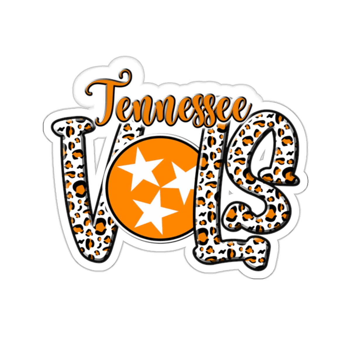 Leopard Tennessee Volunteers Kiss-Cut Stickers