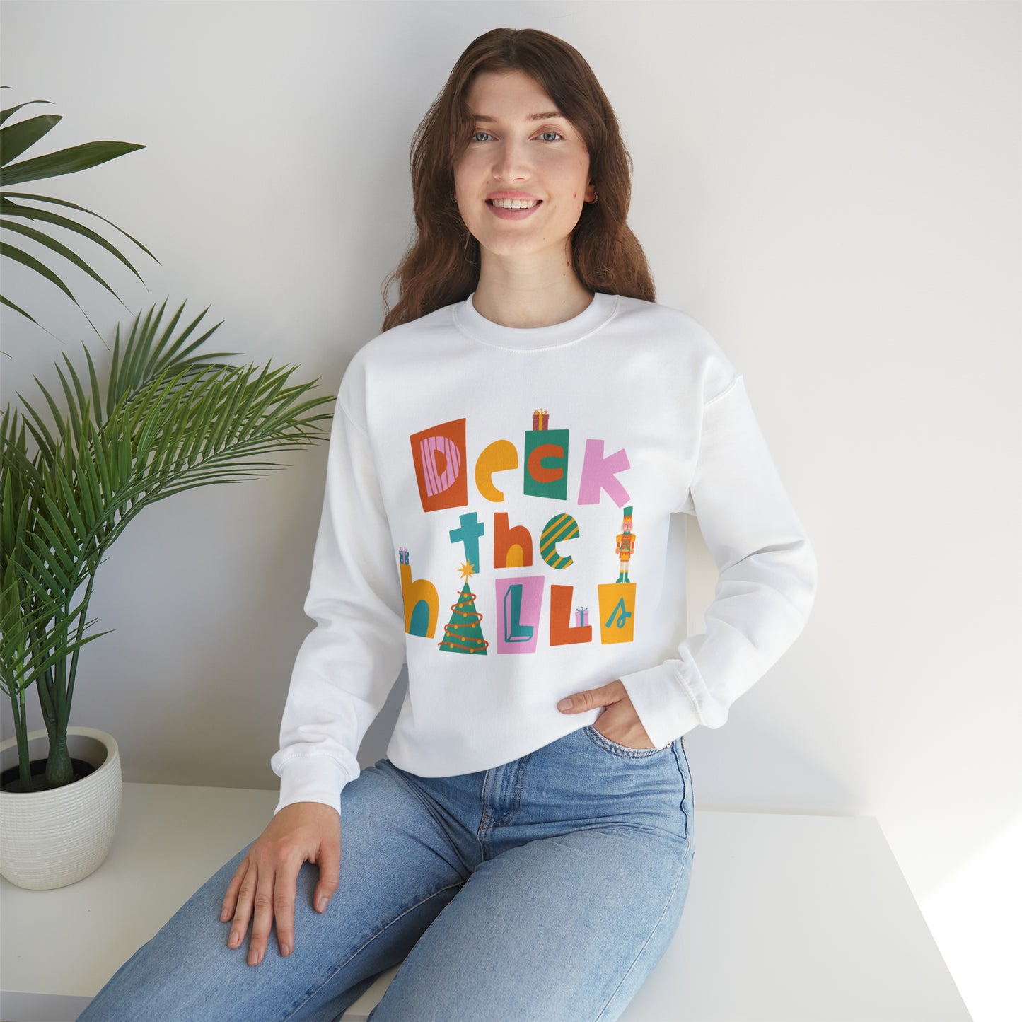 Deck the halls with the very merry Christmas nutcracker crewneck Sweatshirt