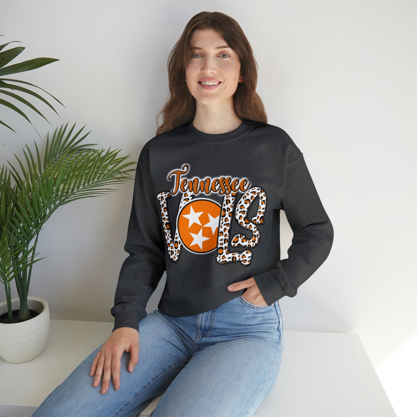 Tennessee Volunteers Leopard Crewneck Sweatshirt