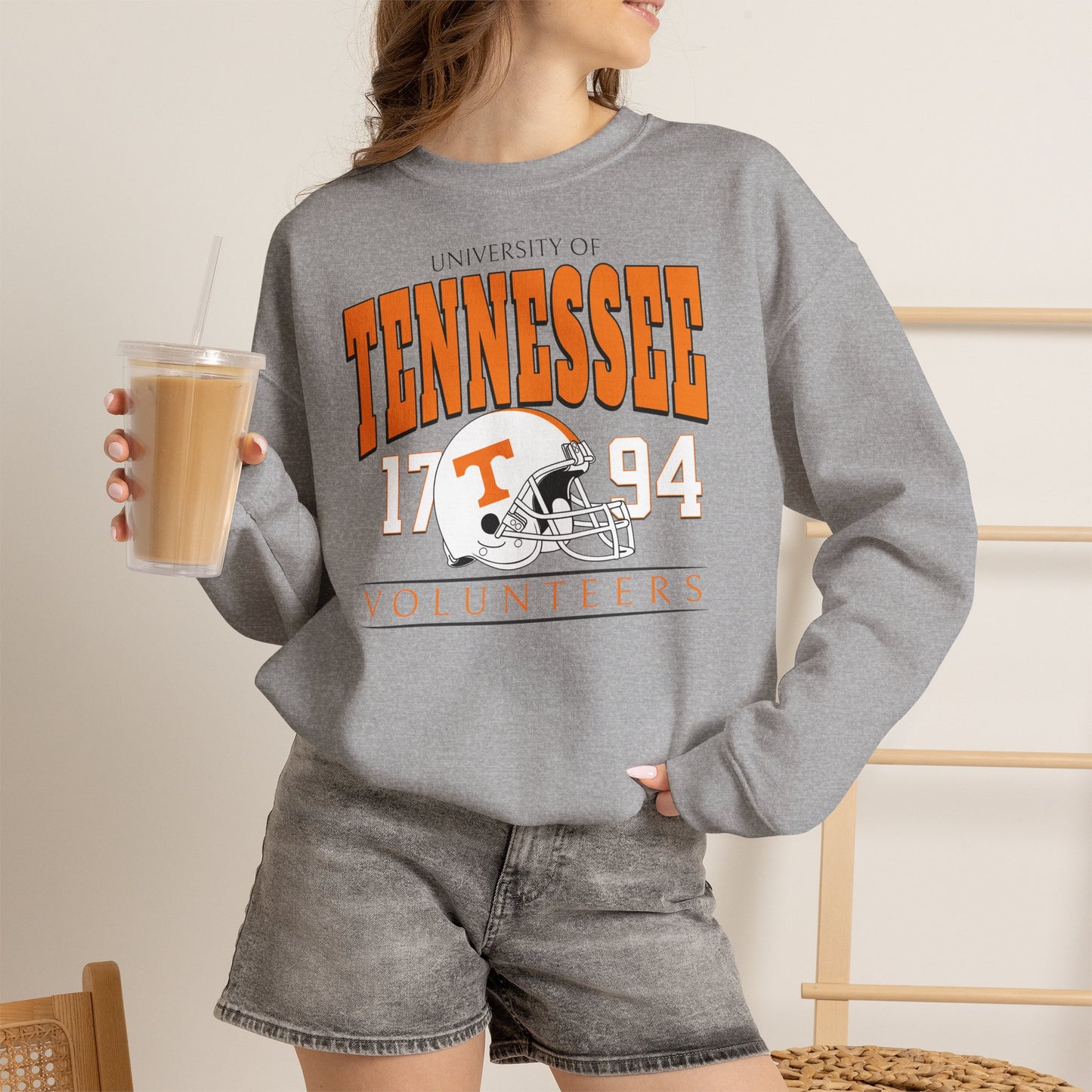 Tennessee Vintage Crewneck Sweatshirt — University Volunteers Football Pullover