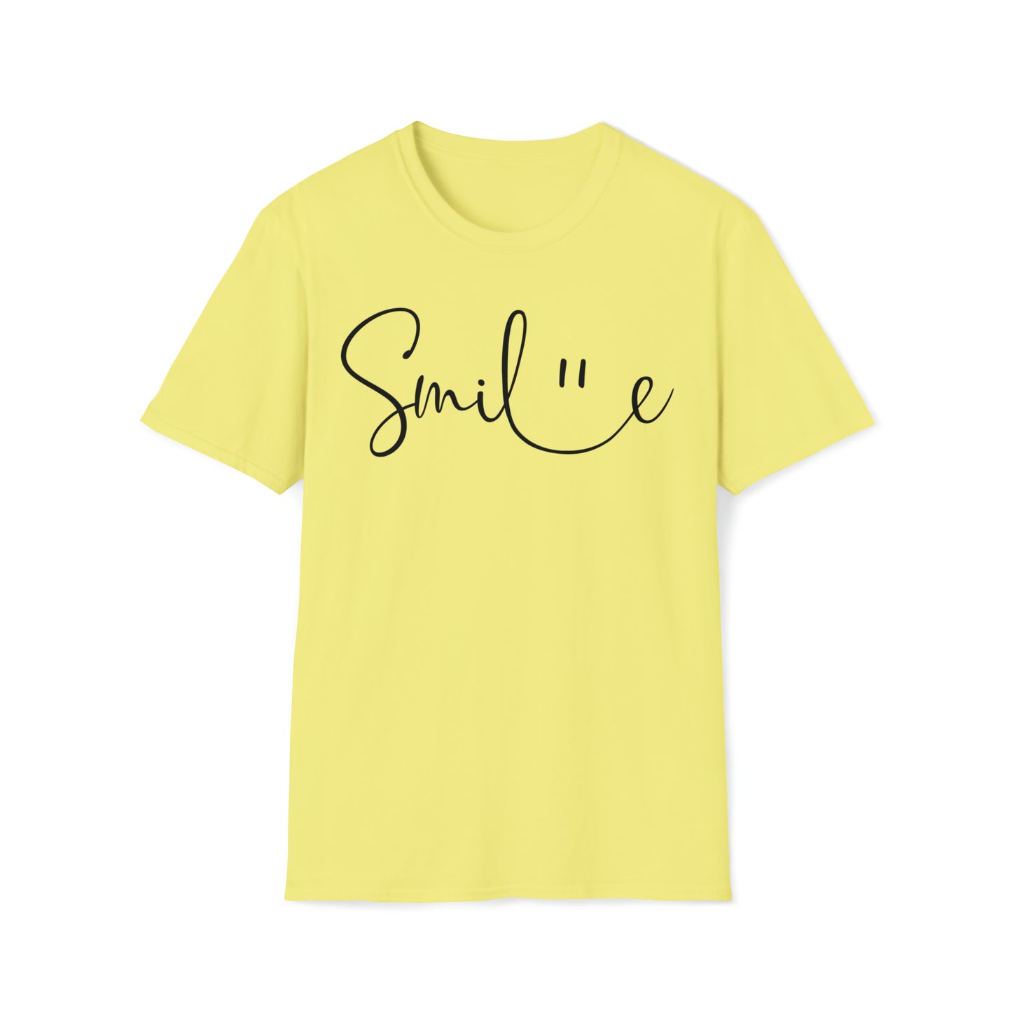 SMILE HAPPY smiley face TEE TSHIRT Unisex Softstyle T-Shirt