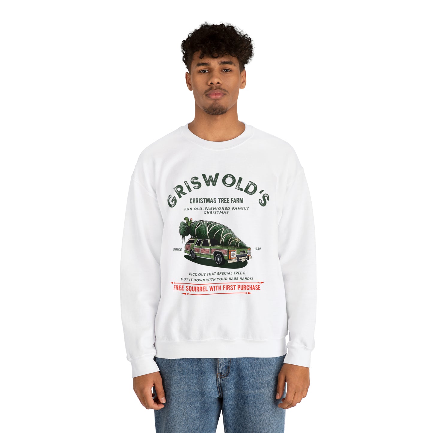 CHRISTMAS TREE FARM Griswold's funny Unisex Heavy Blend™ Crewneck Sweatshirt