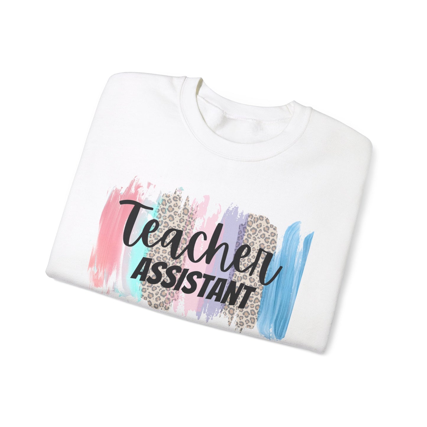 Teacher assistant leopard Crewneck Sweatshirt