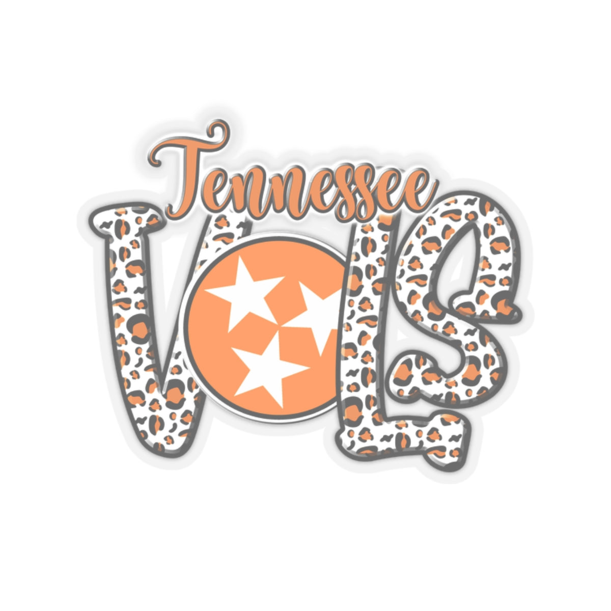 Leopard Tennessee Volunteers Kiss-Cut Stickers