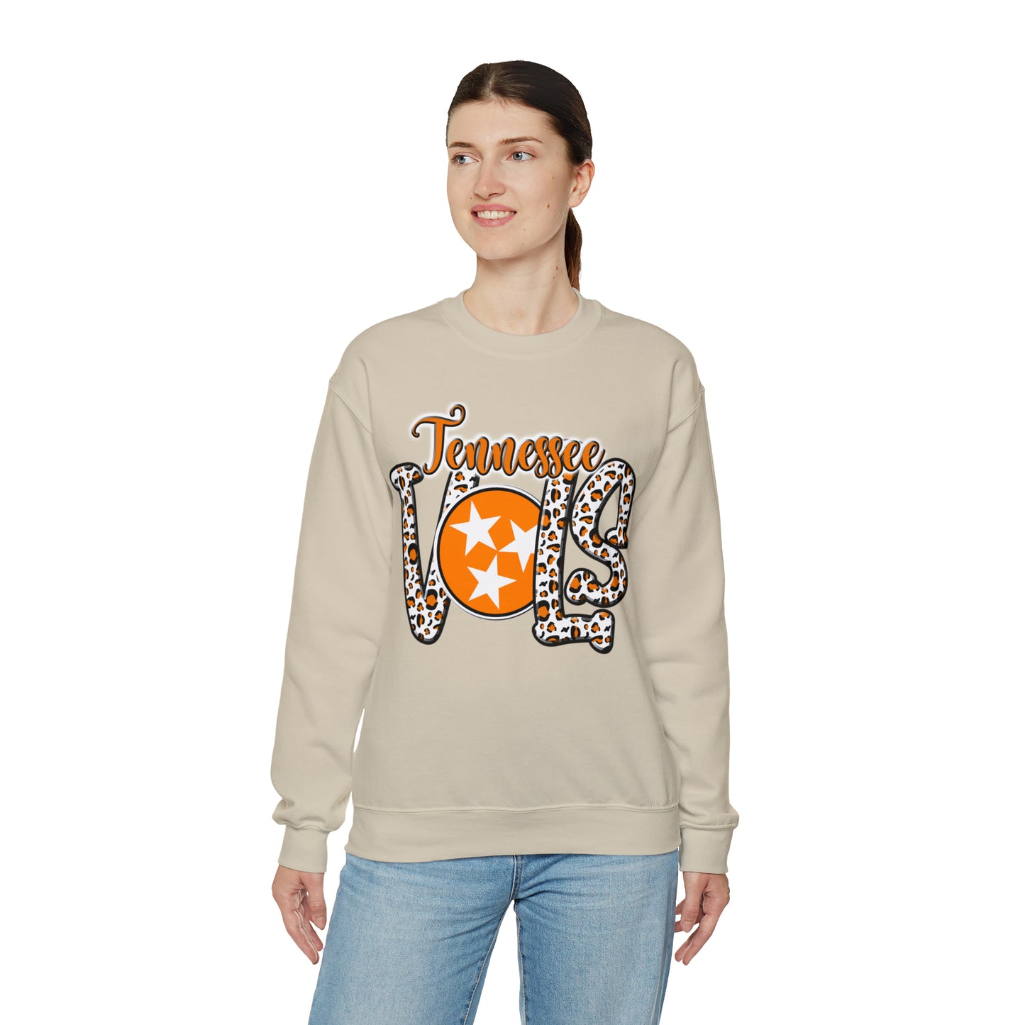 Tennessee Volunteers Leopard Crewneck Sweatshirt