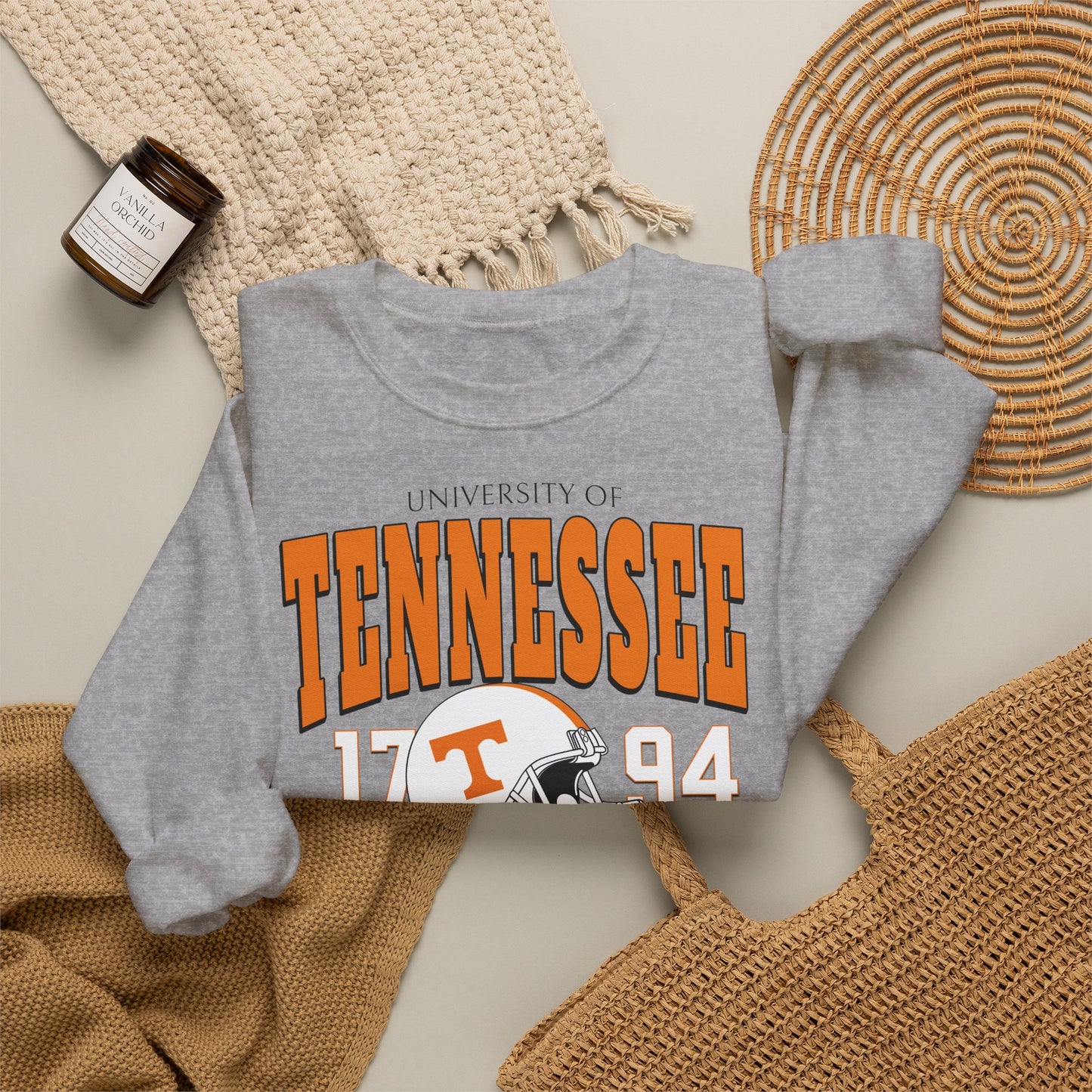 Tennessee Vintage Crewneck Sweatshirt — University Volunteers Football Pullover