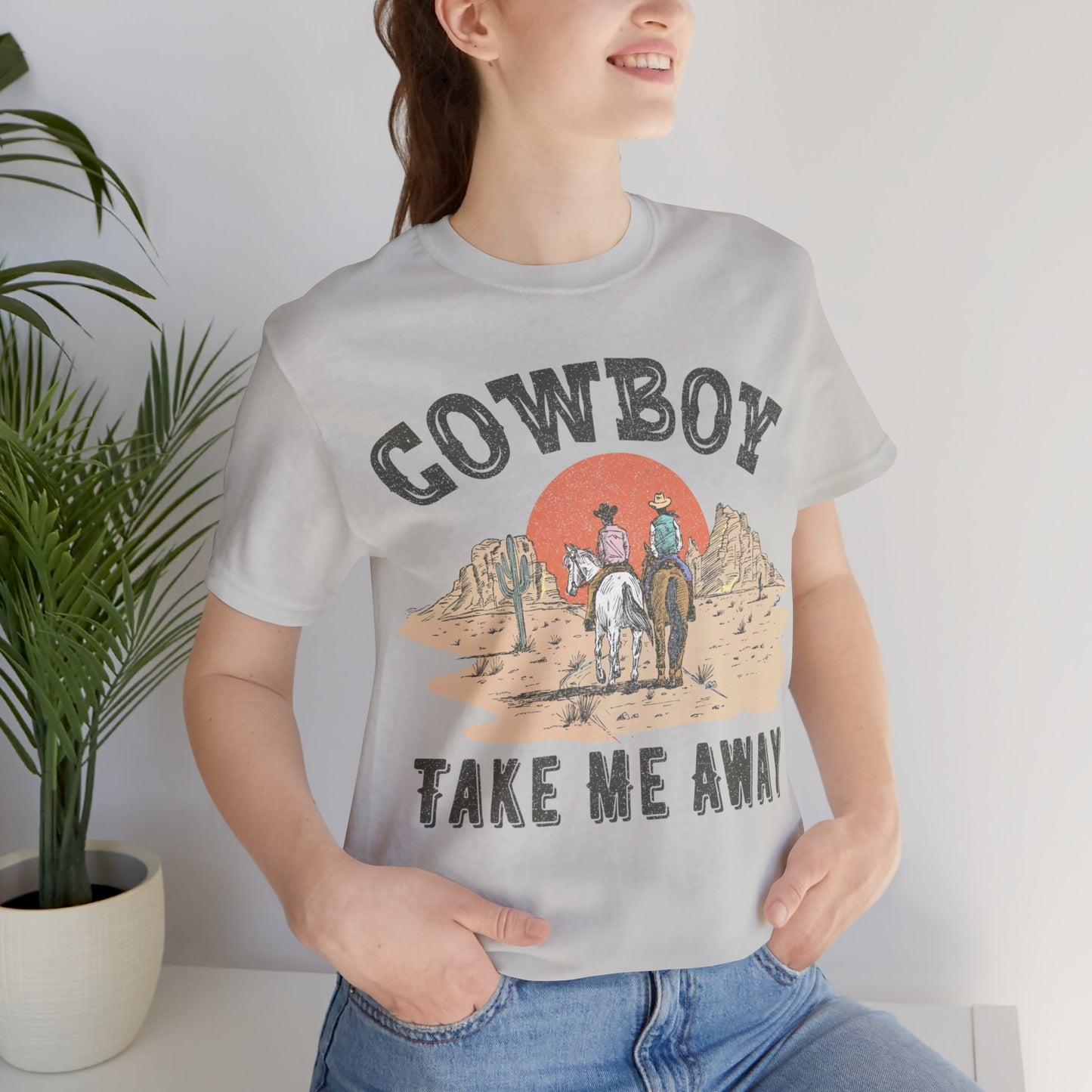 COWBOY desert horse COWGIRL Unisex Jersey Short Sleeve Tee t-shirt tshirt