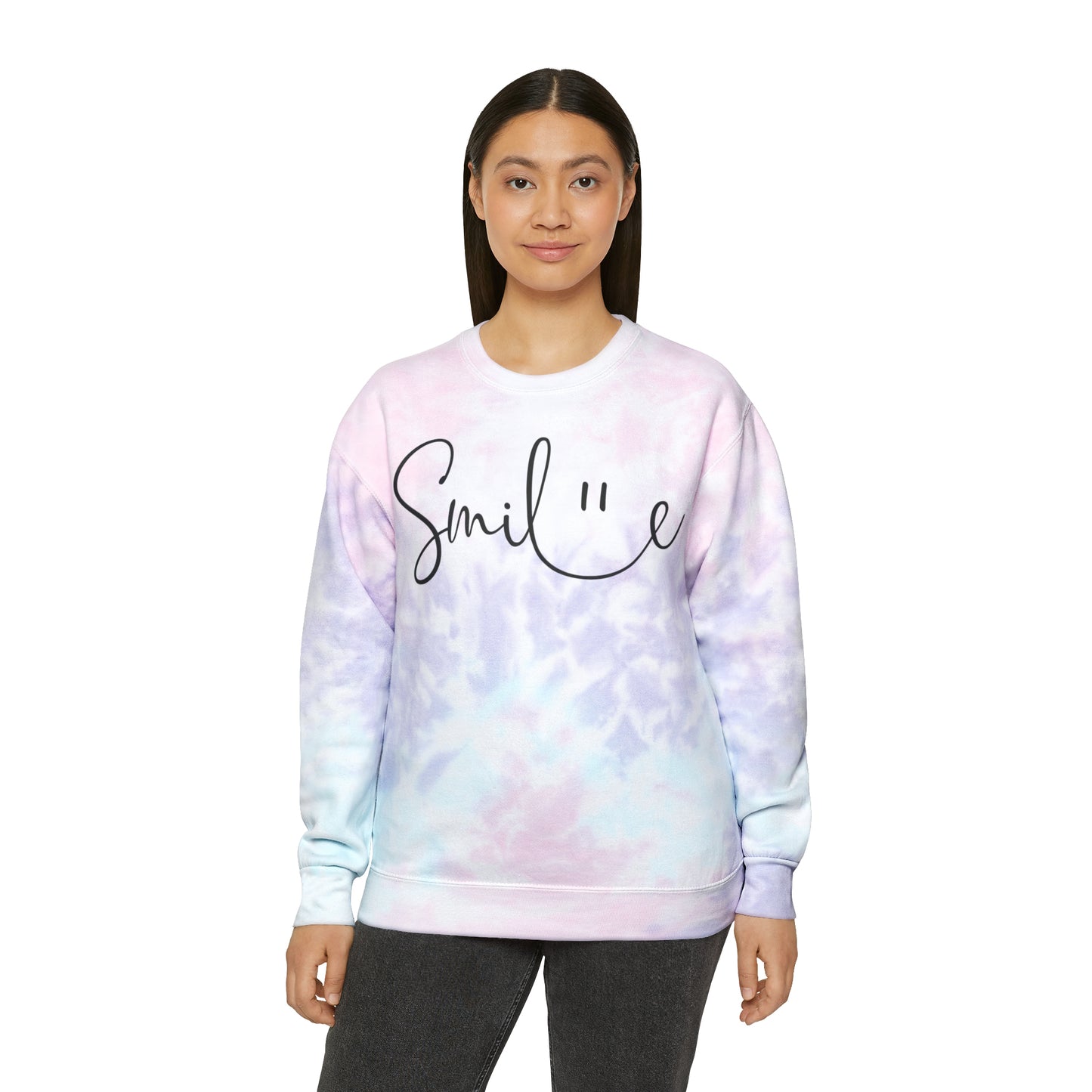 SMILEY FACE SMILE happy Unisex Tie-Dye Sweatshirt