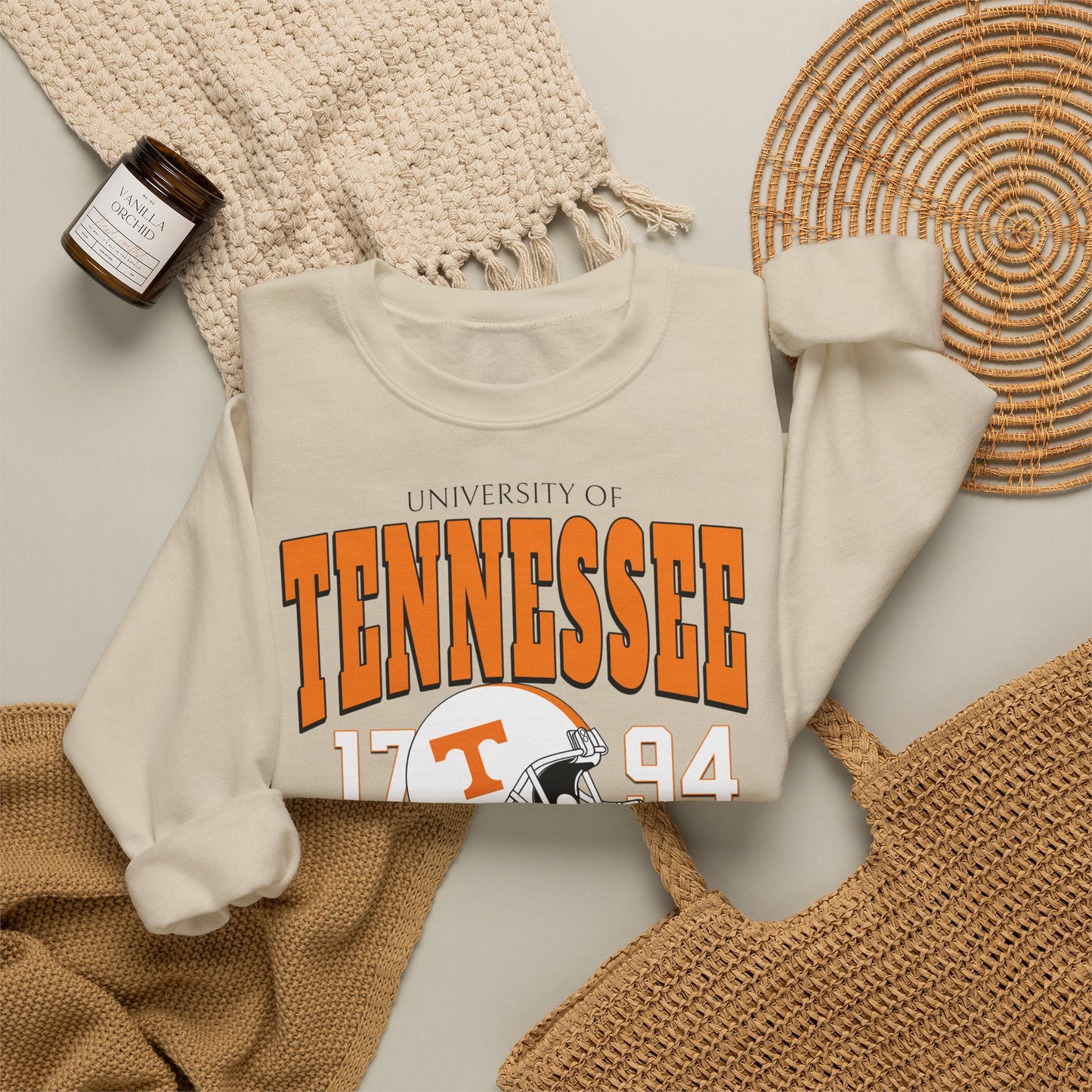 Tennessee Vintage Crewneck Sweatshirt — University Volunteers Football Pullover