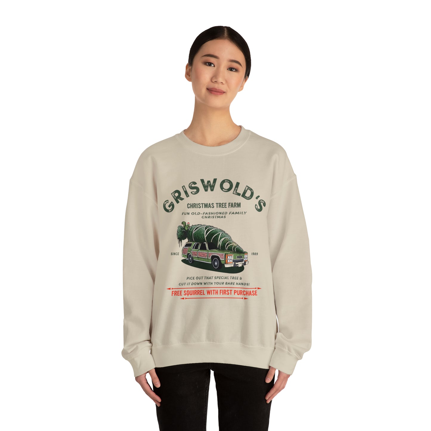 CHRISTMAS TREE FARM Griswold's funny Unisex Heavy Blend™ Crewneck Sweatshirt