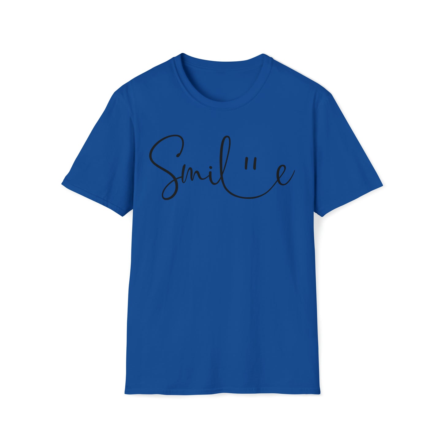 SMILE HAPPY smiley face TEE TSHIRT Unisex Softstyle T-Shirt