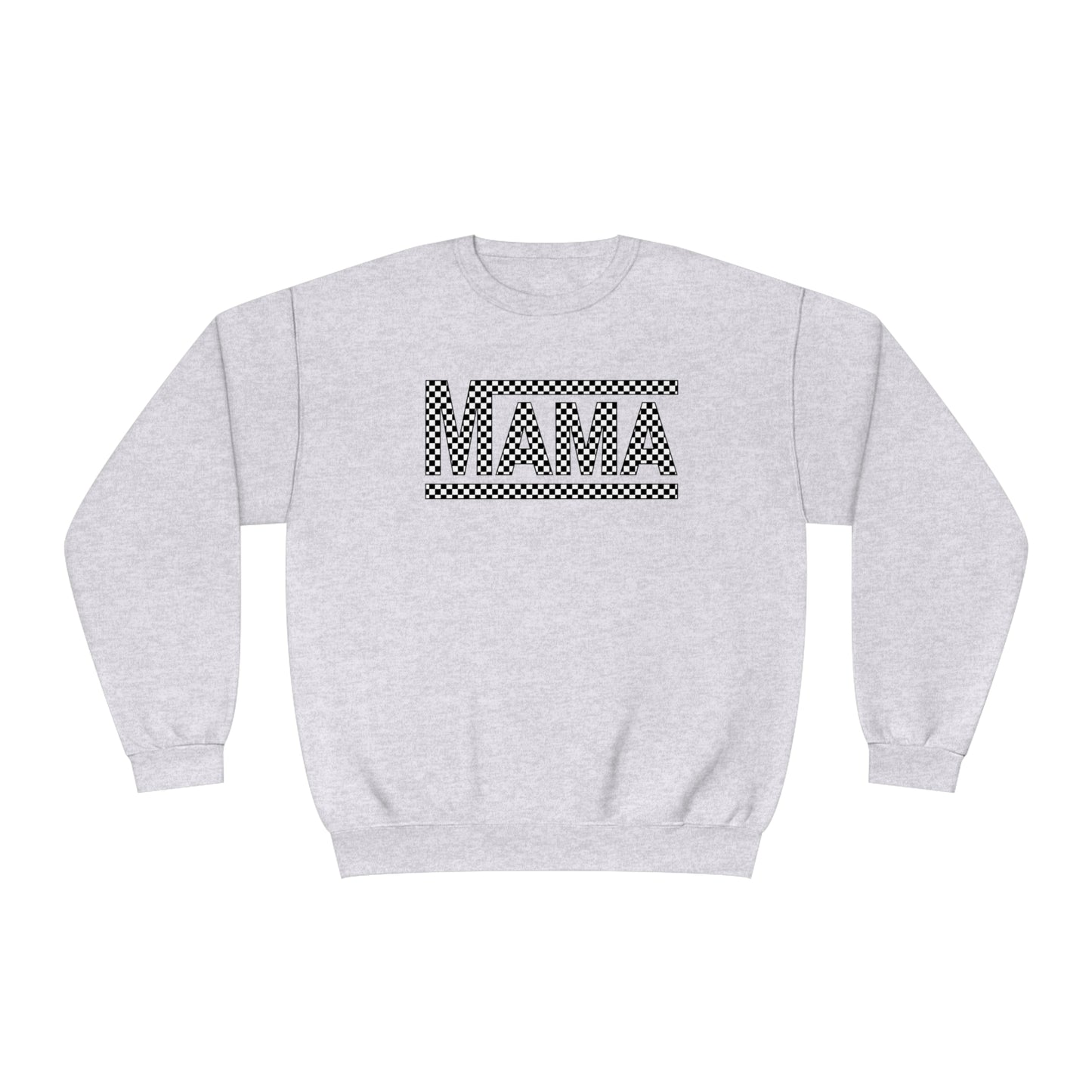 MAMA black and white checkered Unisex NuBlend® Crewneck Sweatshirt