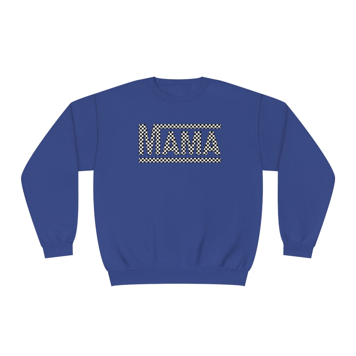 MAMA black and white checkered Unisex NuBlend® Crewneck Sweatshirt