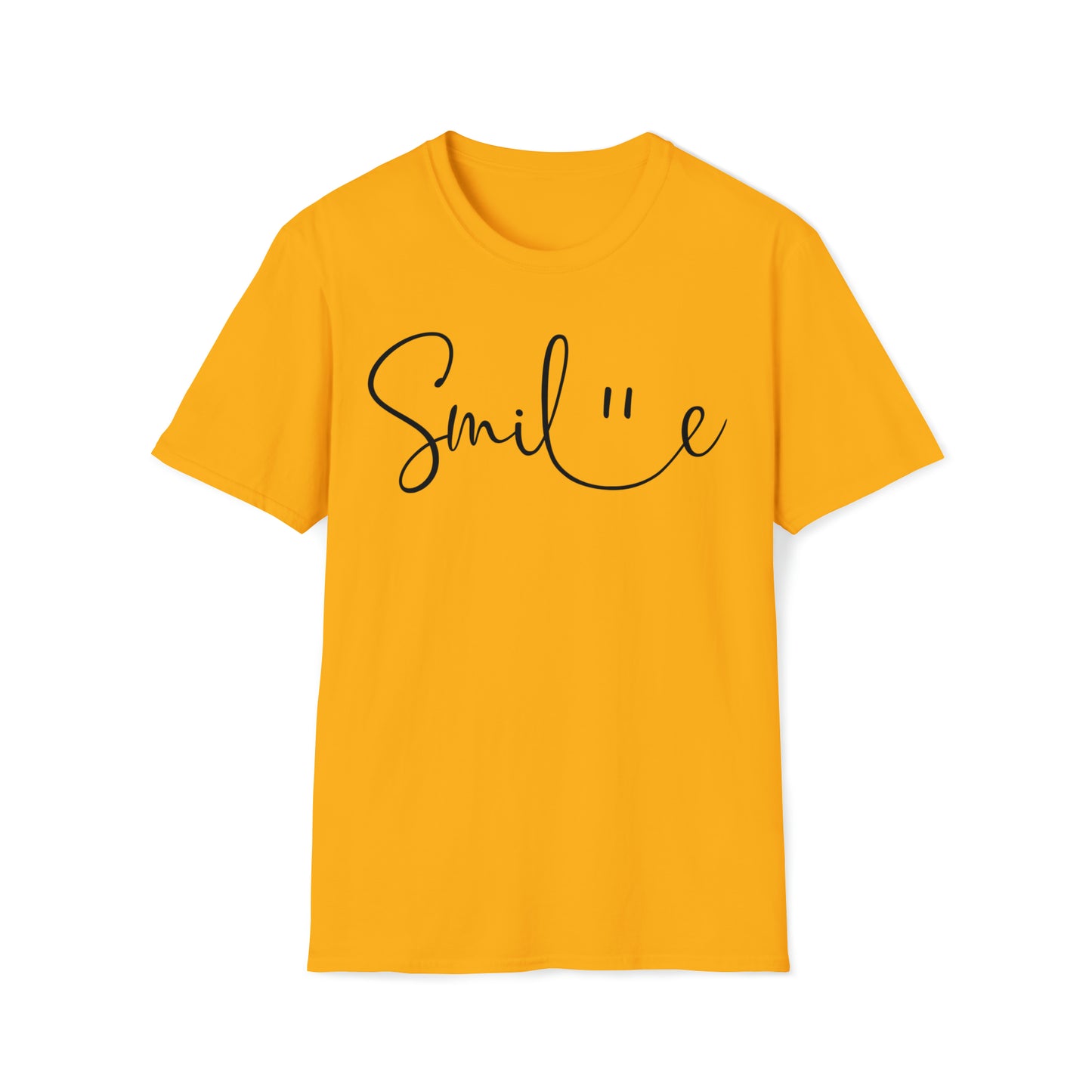 SMILE HAPPY smiley face TEE TSHIRT Unisex Softstyle T-Shirt