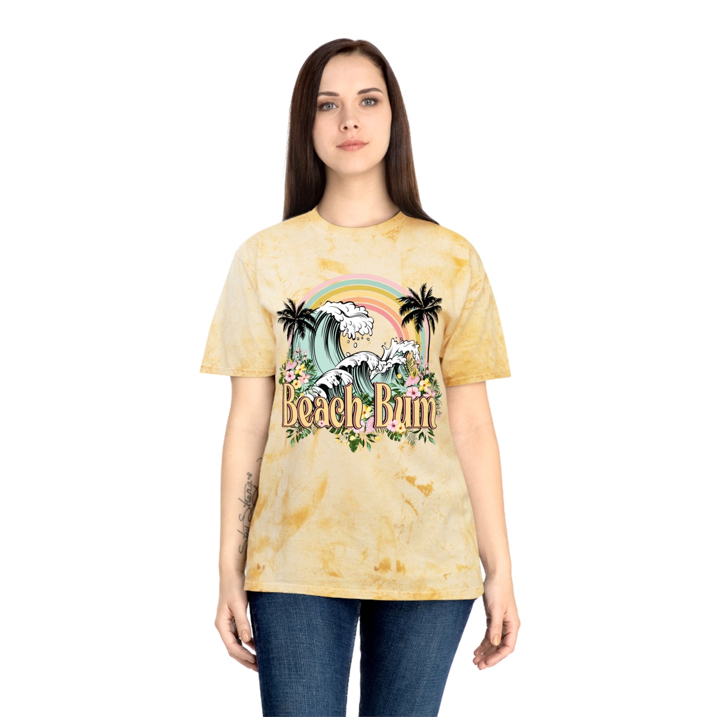 BEACH BUM tie dye shirt TEE t-shirt