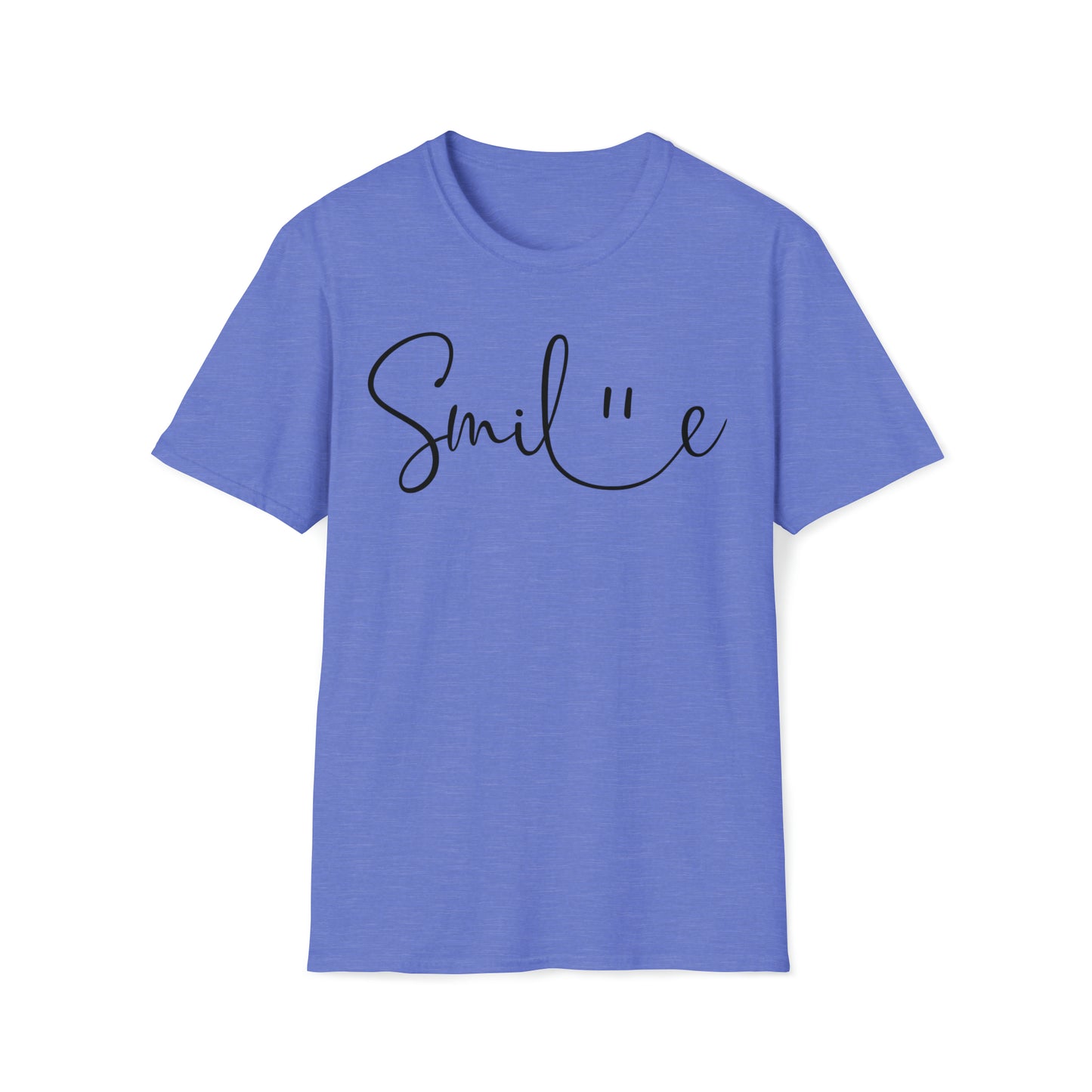 SMILE HAPPY smiley face TEE TSHIRT Unisex Softstyle T-Shirt