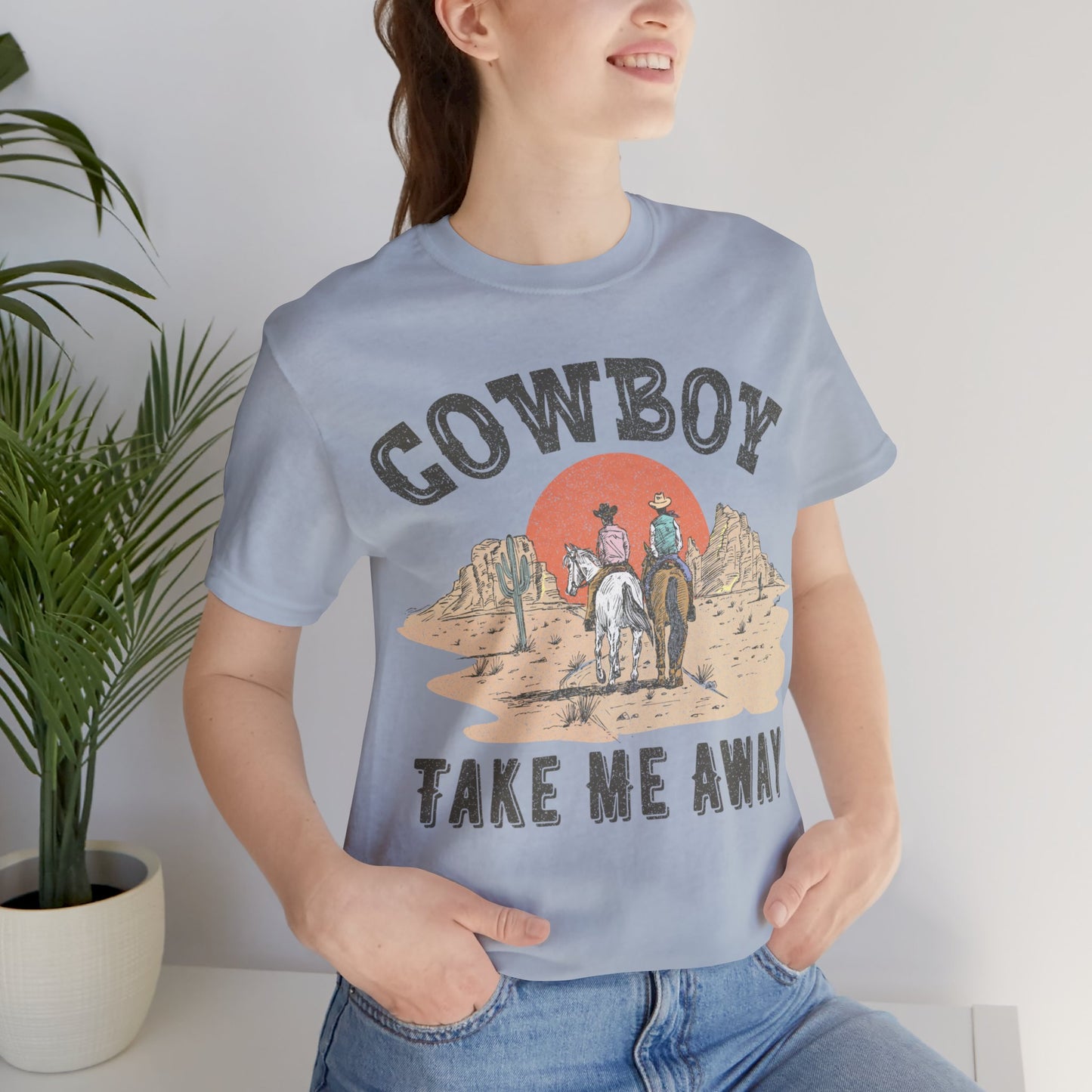 COWBOY desert horse COWGIRL Unisex Jersey Short Sleeve Tee t-shirt tshirt