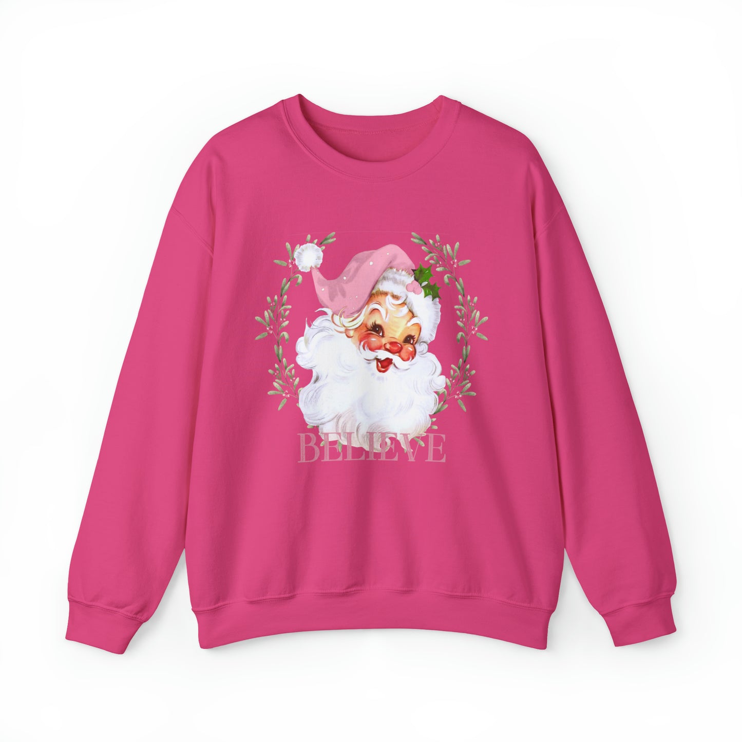 Retro pink Santa Crewneck Sweatshirt