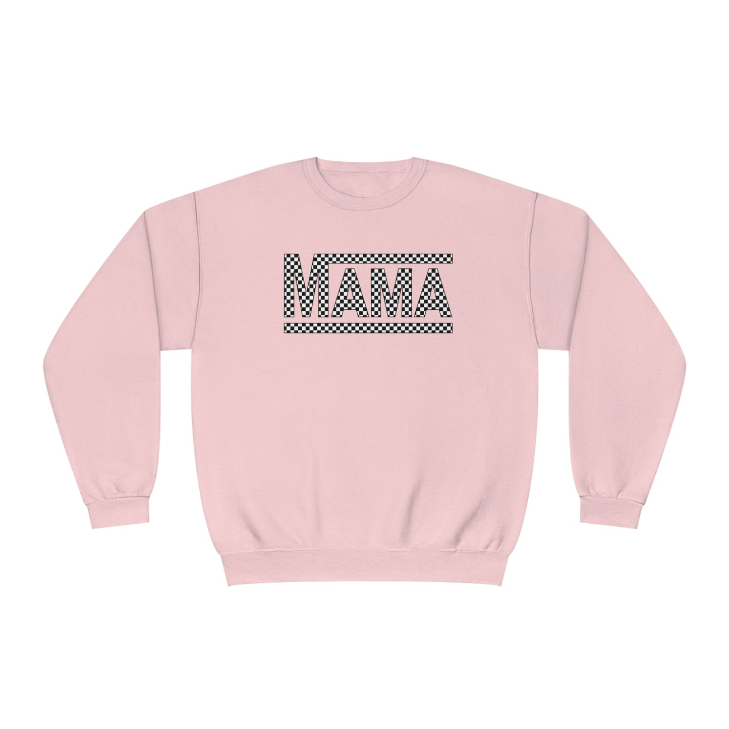 MAMA black and white checkered Unisex NuBlend® Crewneck Sweatshirt