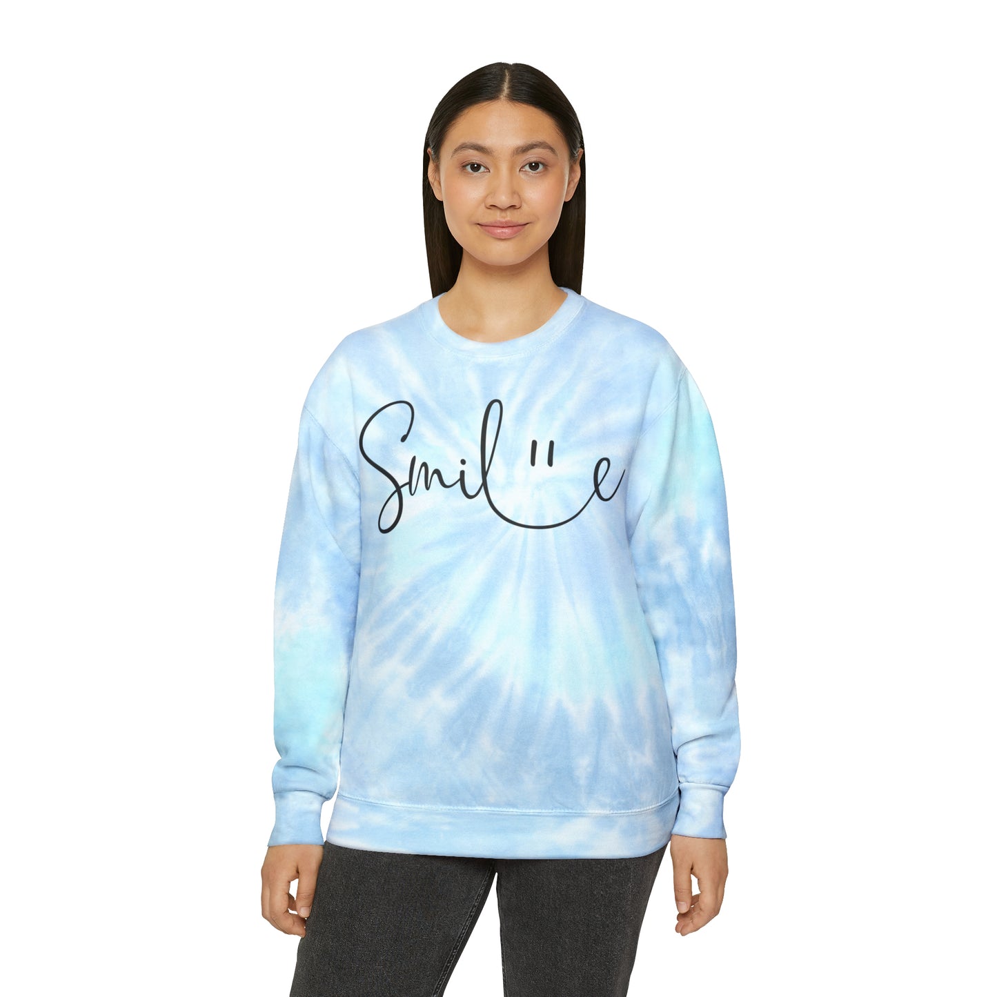 SMILEY FACE SMILE happy Unisex Tie-Dye Sweatshirt