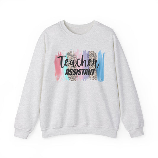 Teacher assistant leopard Crewneck Sweatshirt