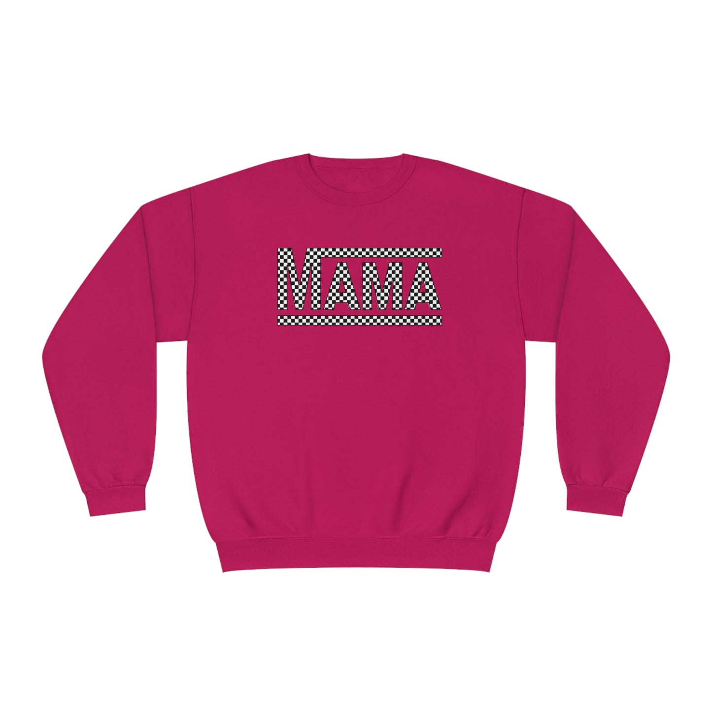 MAMA black and white checkered Unisex NuBlend® Crewneck Sweatshirt