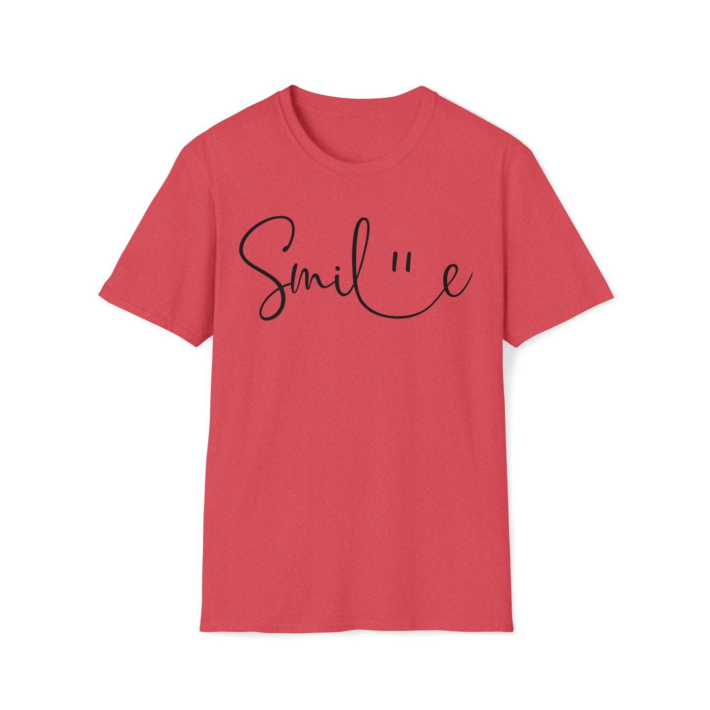 SMILE HAPPY smiley face TEE TSHIRT Unisex Softstyle T-Shirt