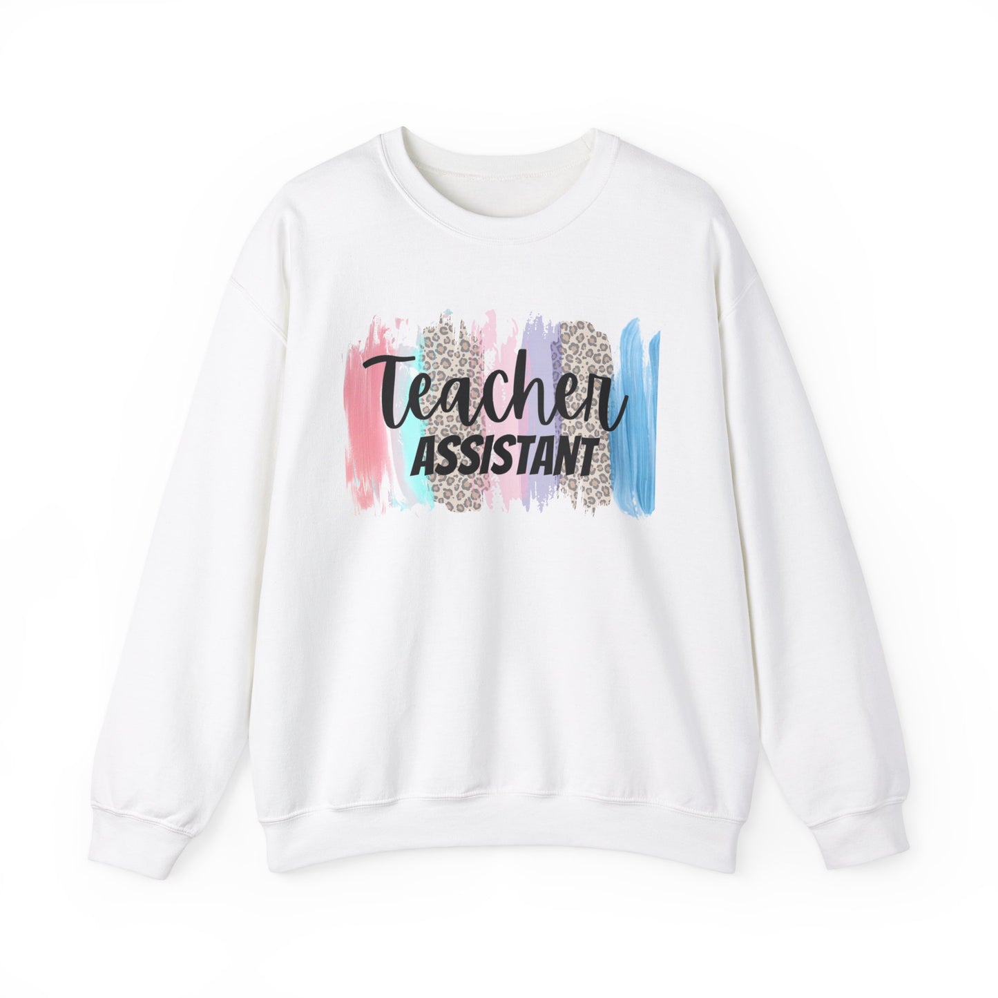 Teacher assistant leopard Crewneck Sweatshirt