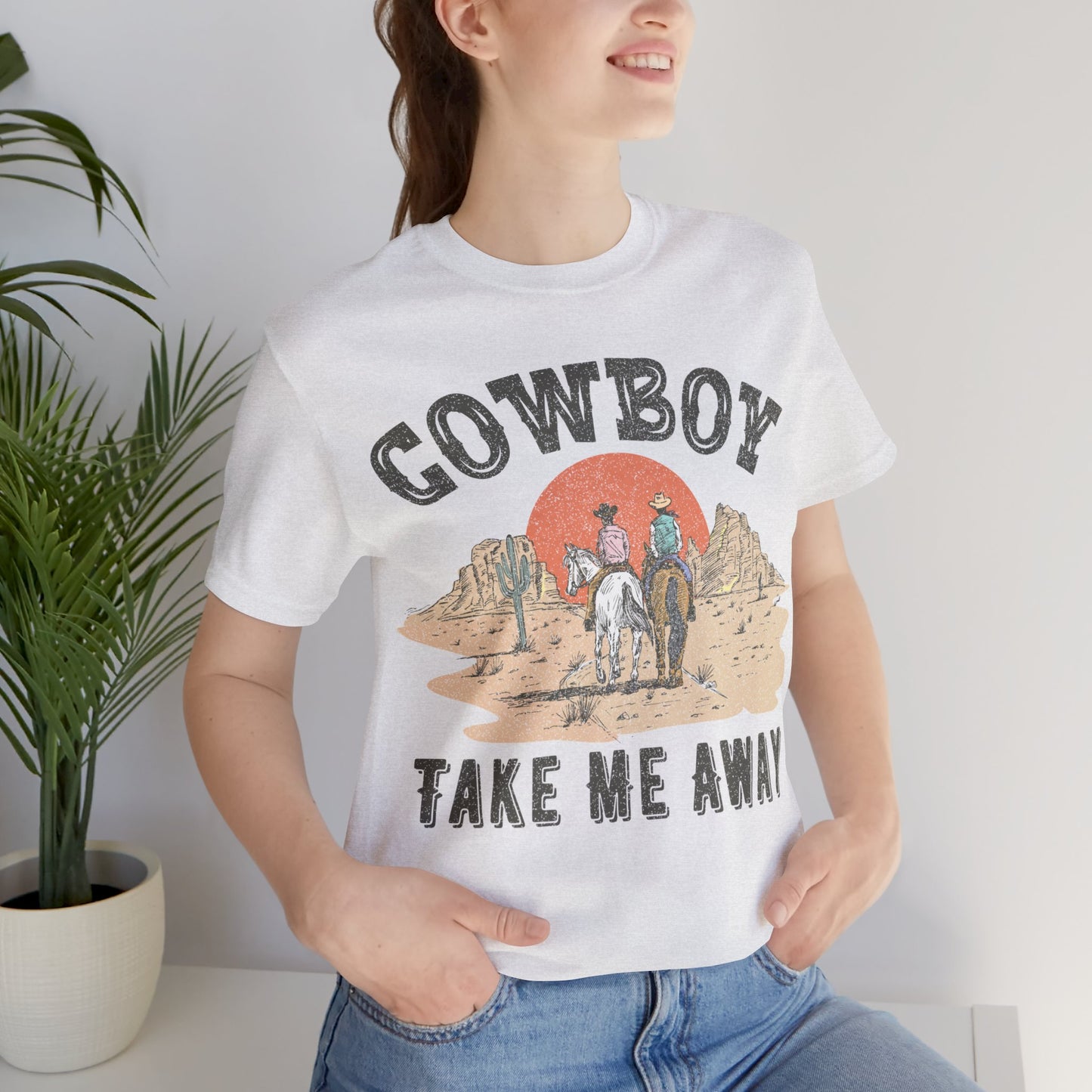 COWBOY desert horse COWGIRL Unisex Jersey Short Sleeve Tee t-shirt tshirt