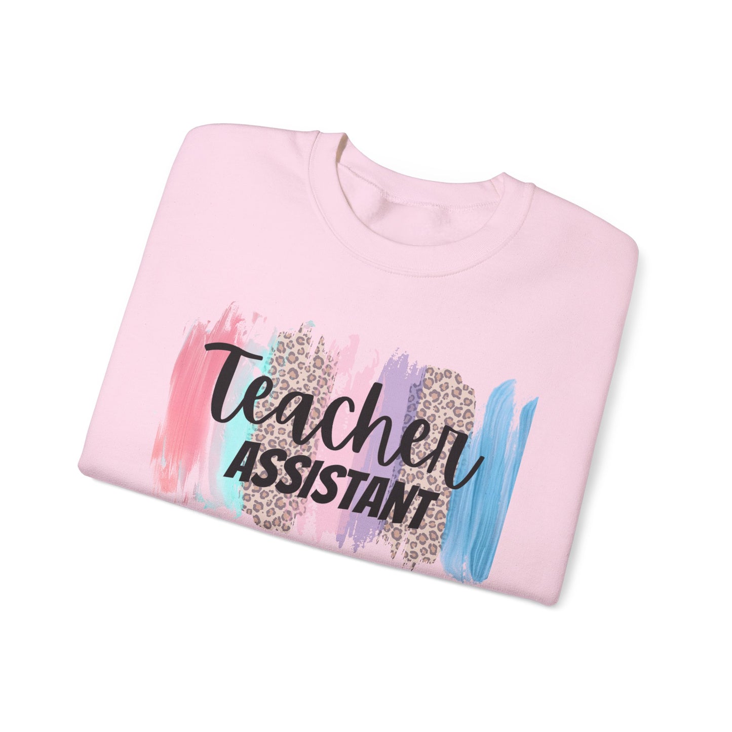 Teacher assistant leopard Crewneck Sweatshirt