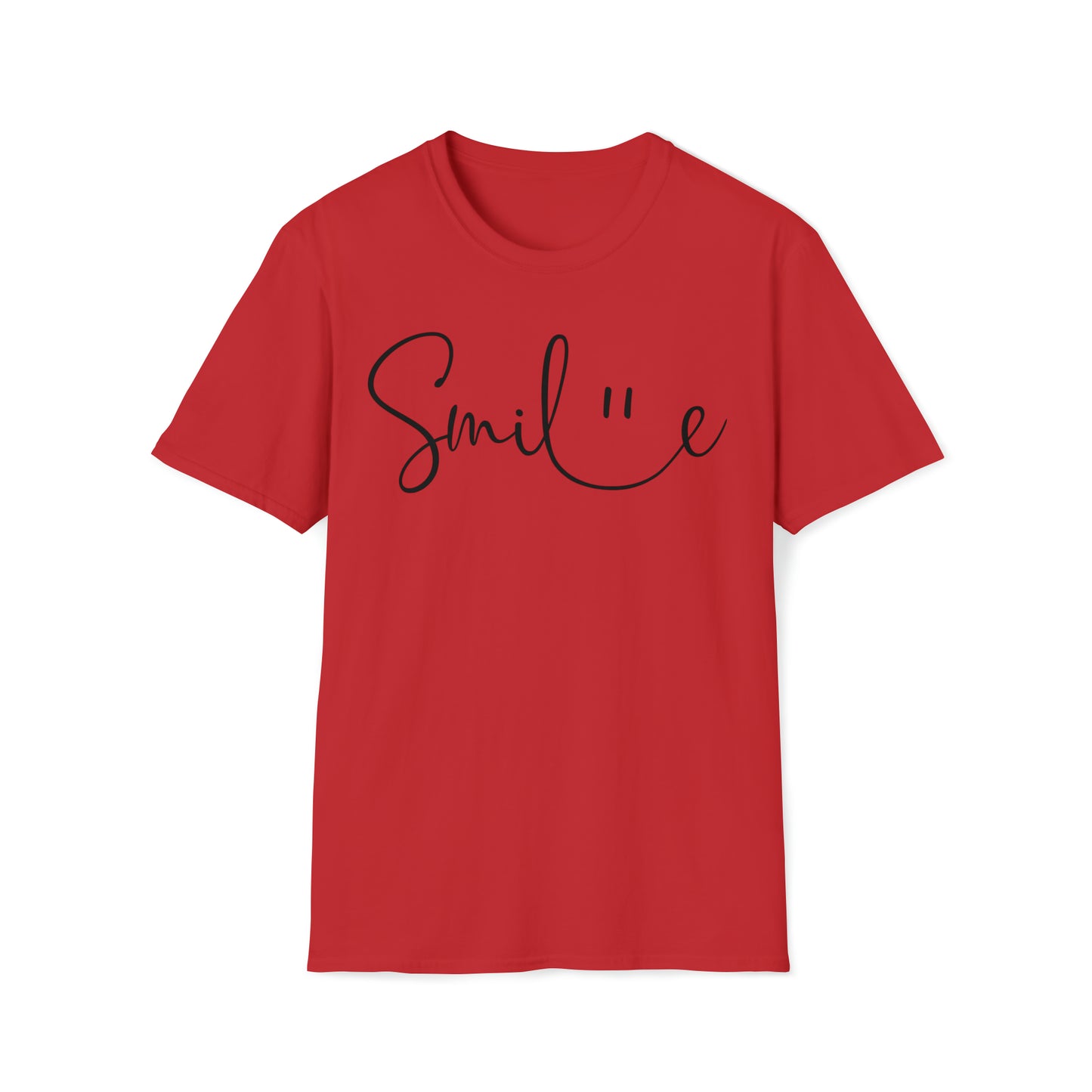 SMILE HAPPY smiley face TEE TSHIRT Unisex Softstyle T-Shirt