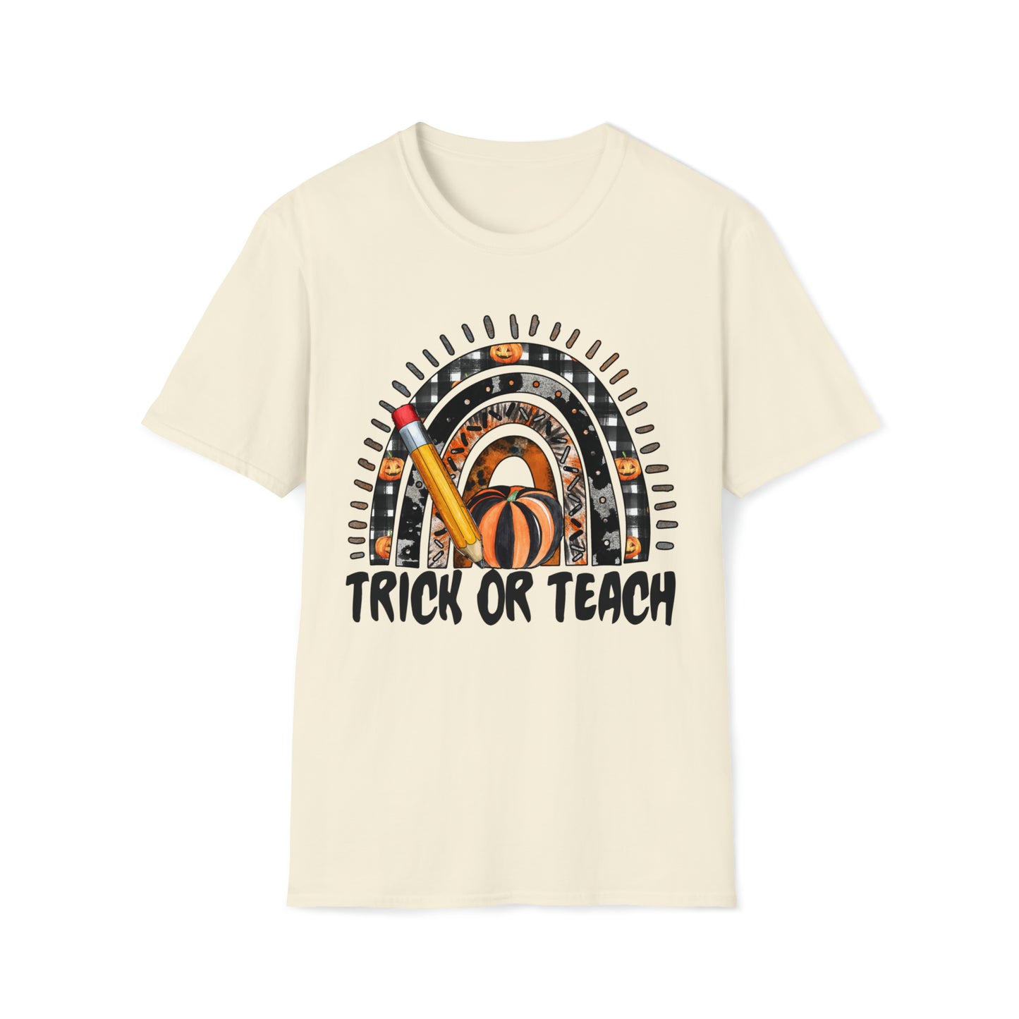 TRICK OR TEACH Halloween teacher Unisex Softstyle T-Shirt