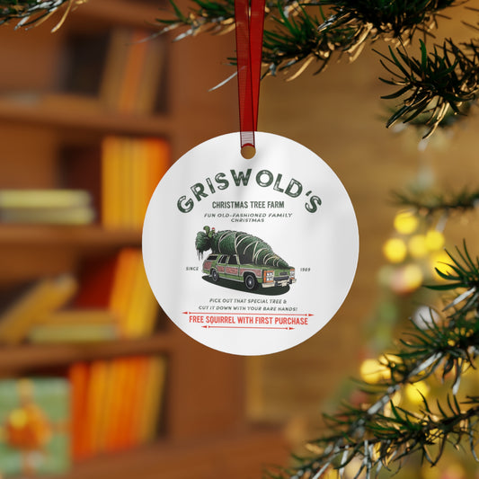 CHRISTMAS TREE FARM funny Griswold's Metal Ornaments