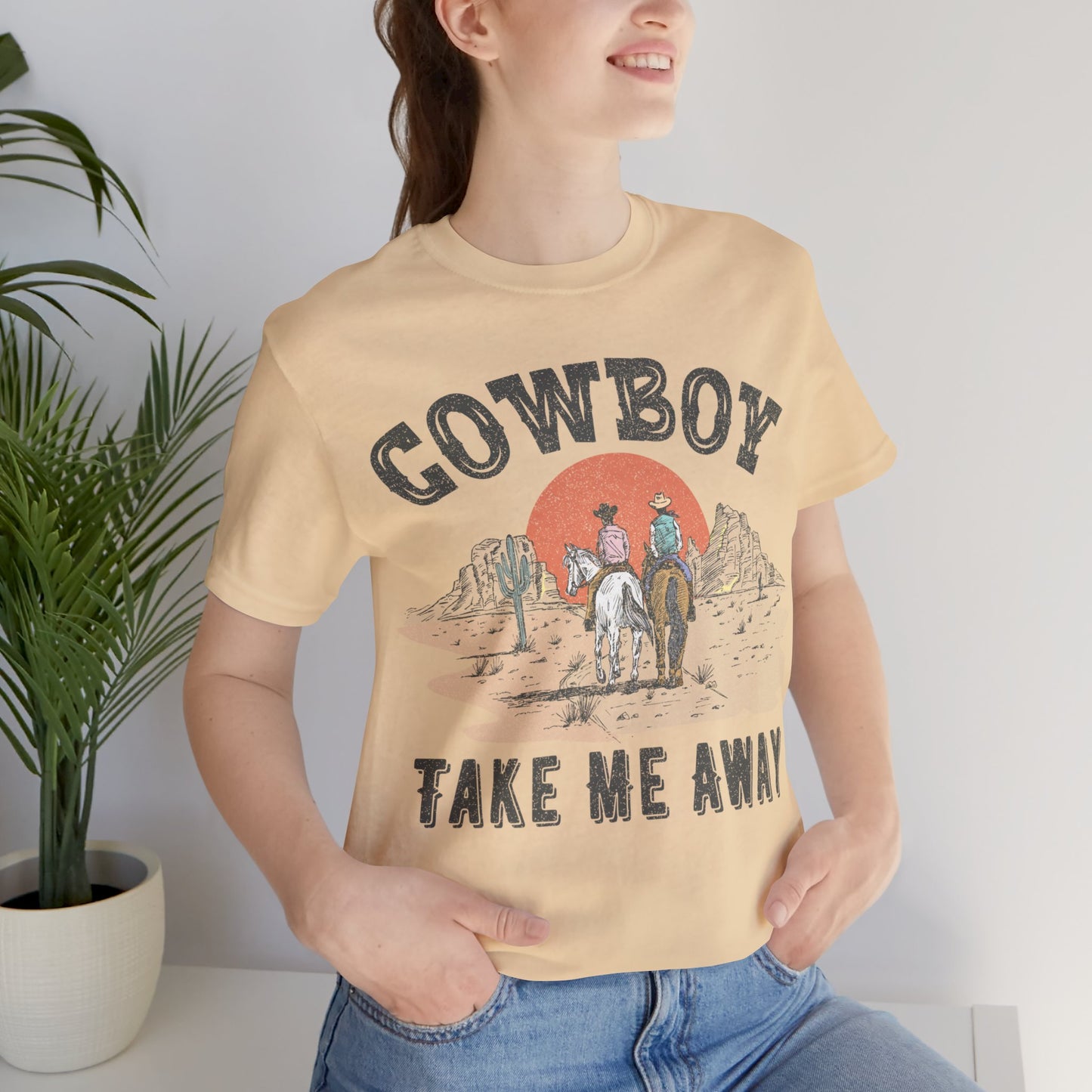 COWBOY desert horse COWGIRL Unisex Jersey Short Sleeve Tee t-shirt tshirt