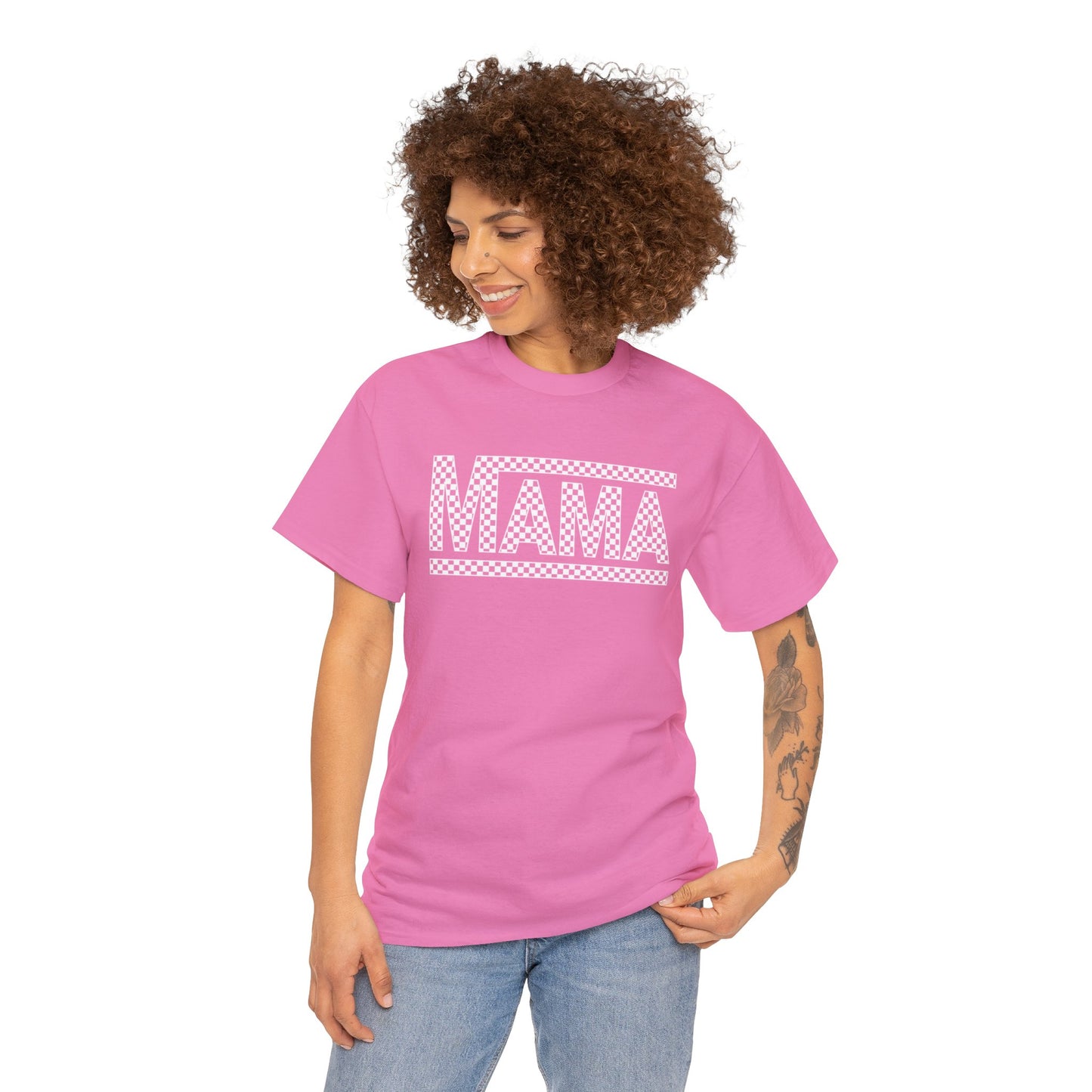 MAMA CHECKERED t-shirt Heavy Cotton