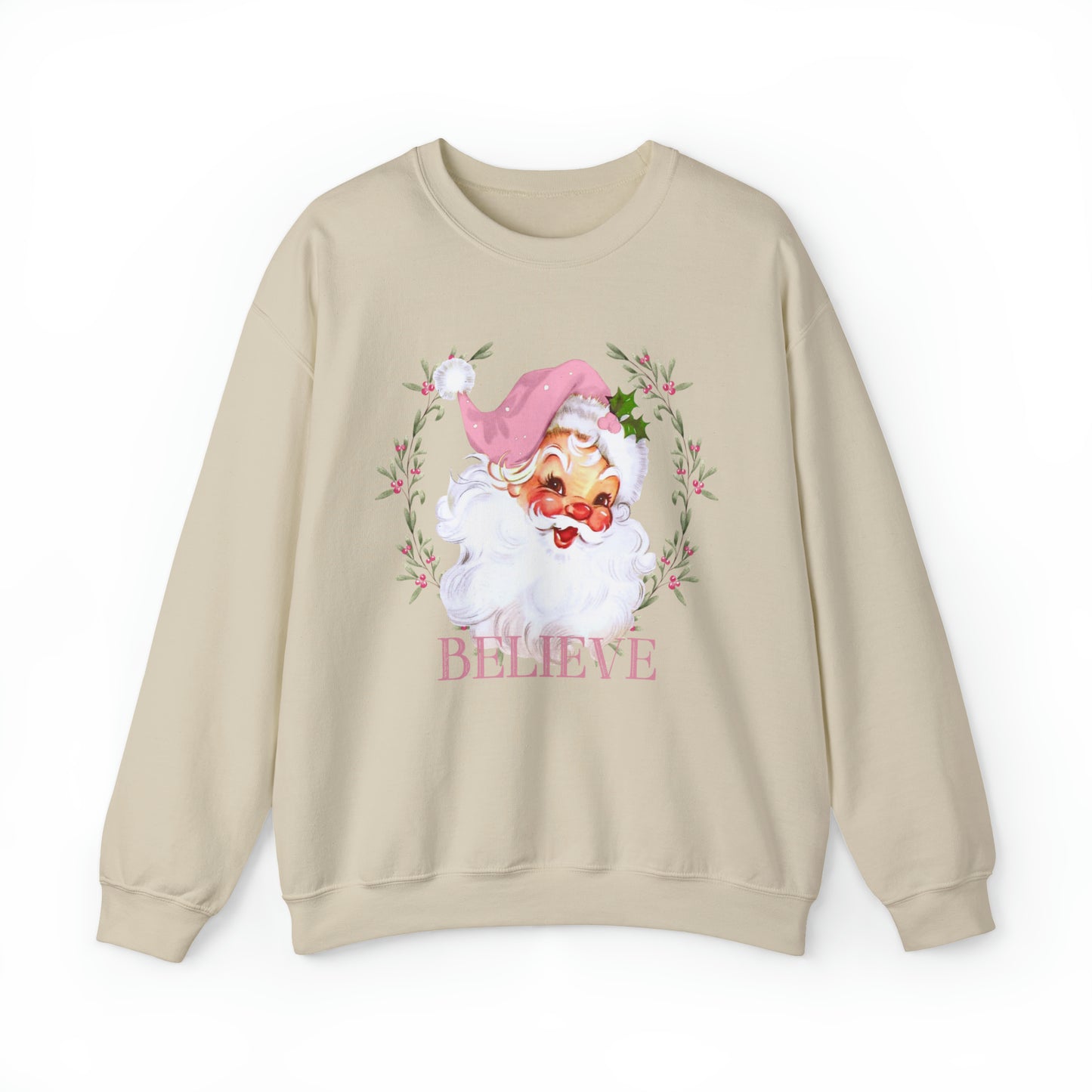 Retro pink Santa Crewneck Sweatshirt