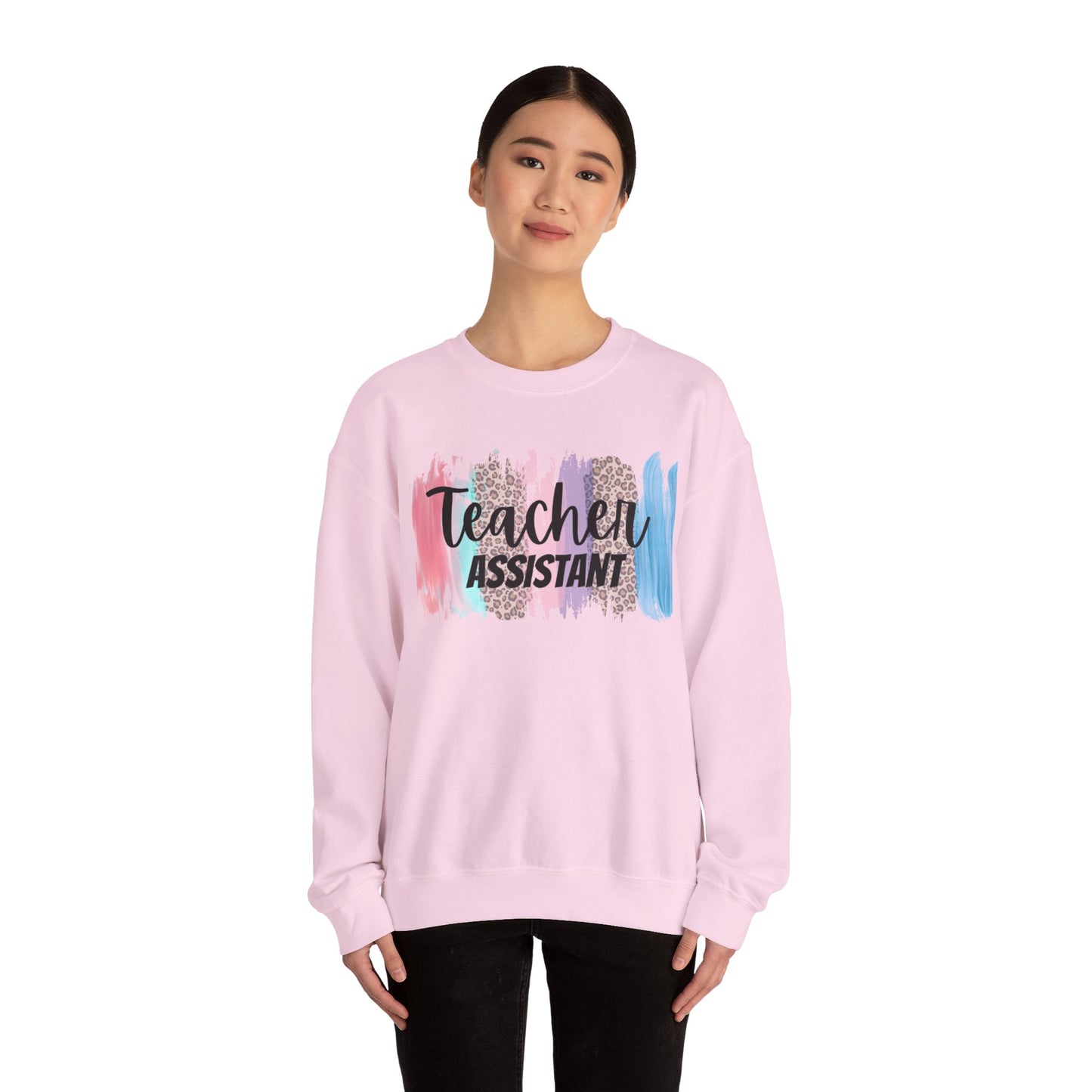 Teacher assistant leopard Crewneck Sweatshirt