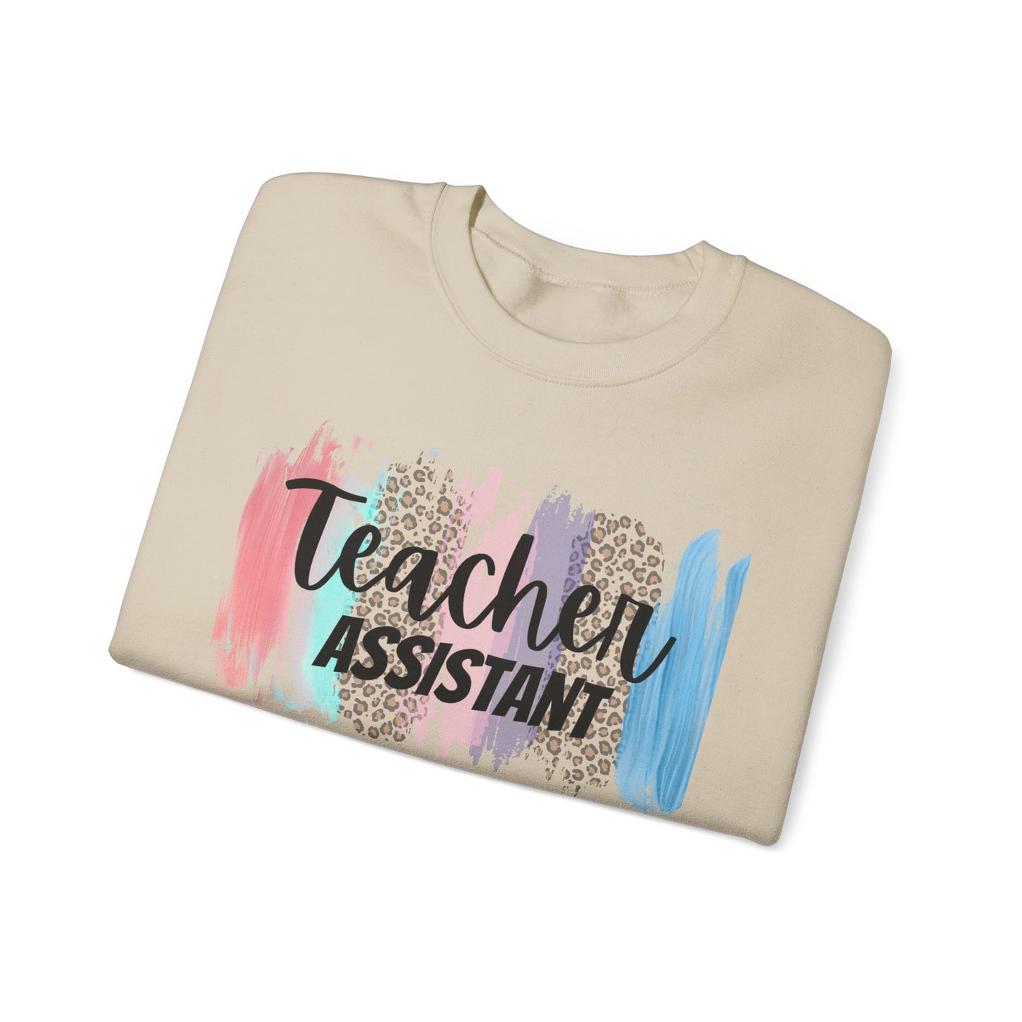 Teacher assistant leopard Crewneck Sweatshirt