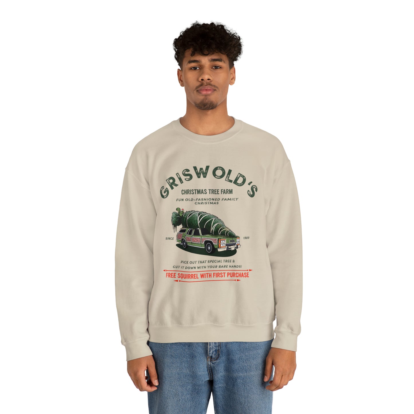 CHRISTMAS TREE FARM Griswold's funny Unisex Heavy Blend™ Crewneck Sweatshirt