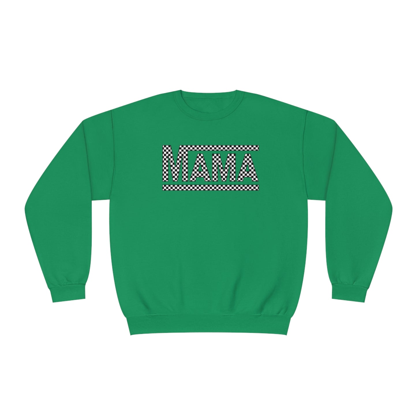 MAMA black and white checkered Unisex NuBlend® Crewneck Sweatshirt