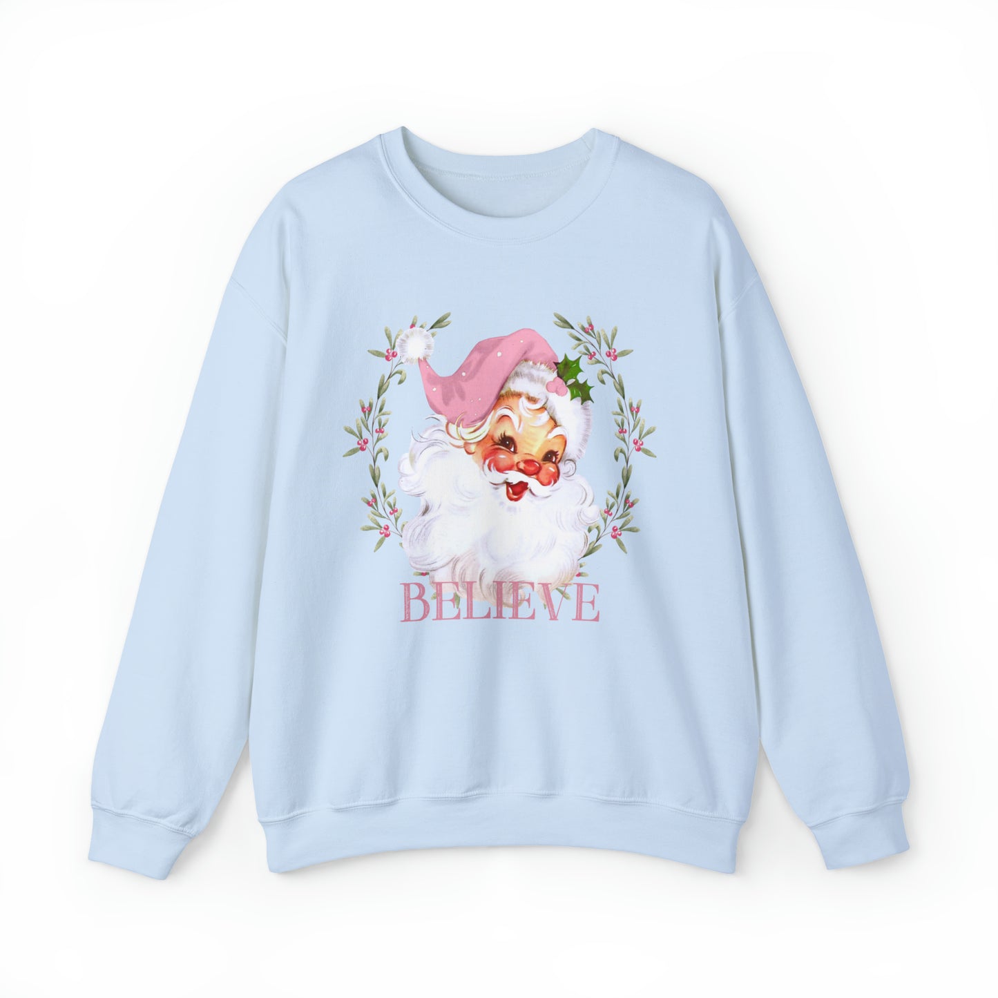 Retro pink Santa Crewneck Sweatshirt