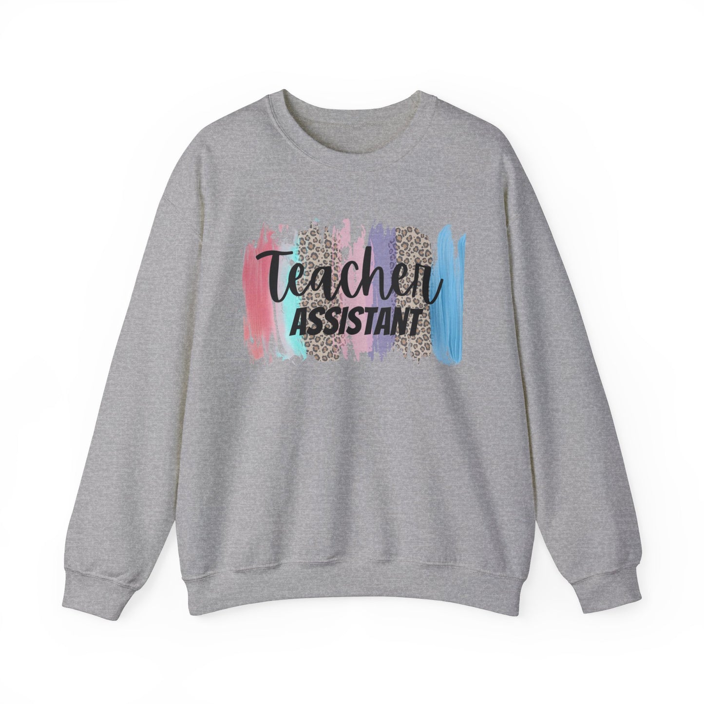 Teacher assistant leopard Crewneck Sweatshirt