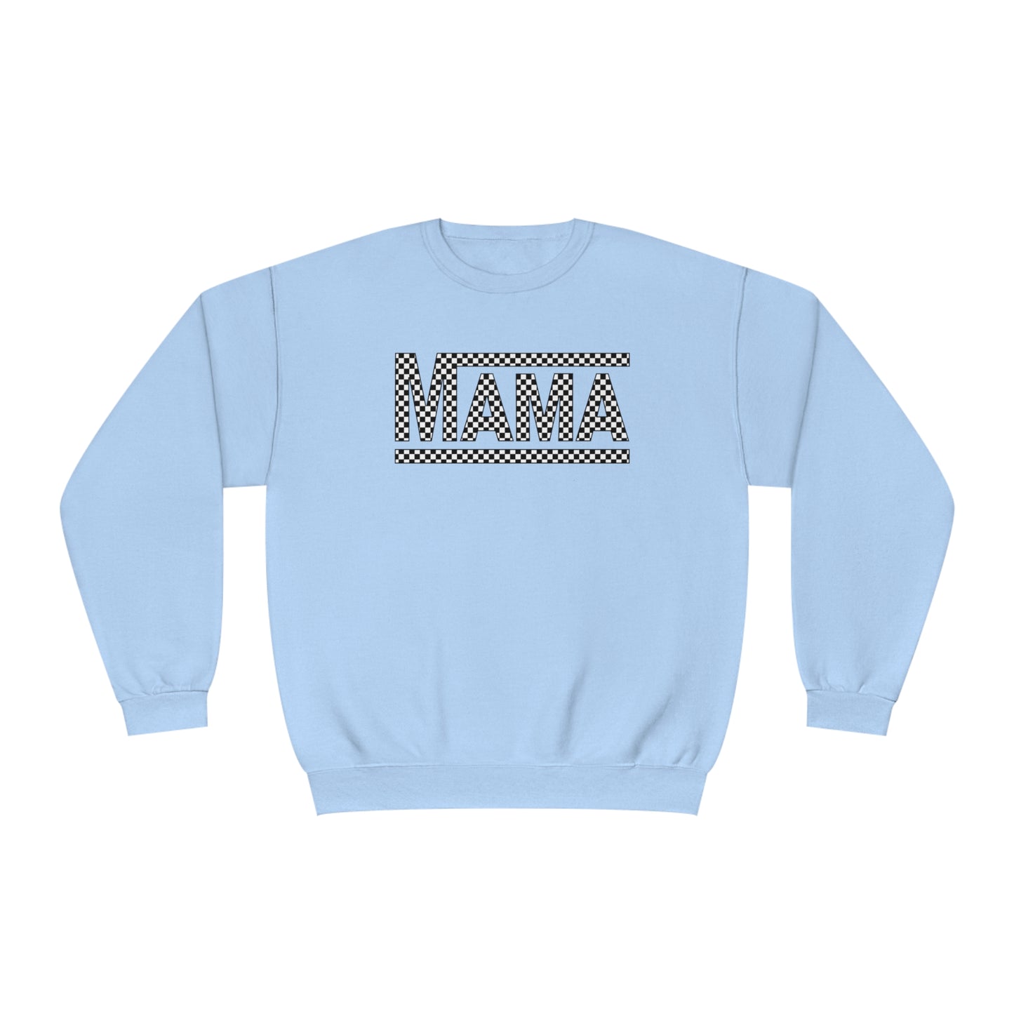 MAMA black and white checkered Unisex NuBlend® Crewneck Sweatshirt