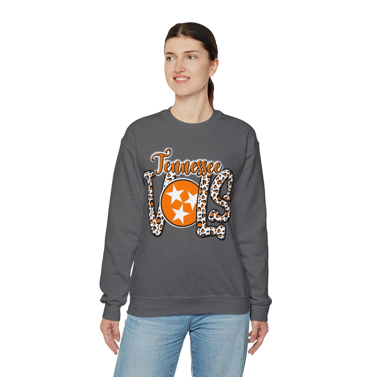 Tennessee Volunteers Leopard Crewneck Sweatshirt