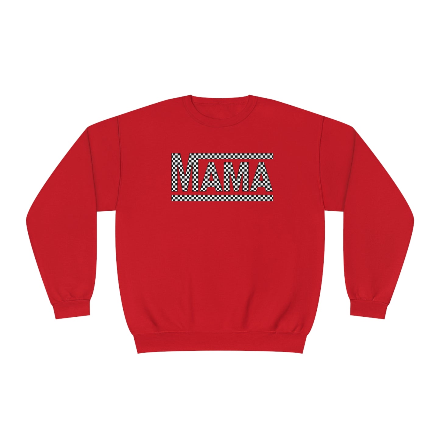 MAMA black and white checkered Unisex NuBlend® Crewneck Sweatshirt